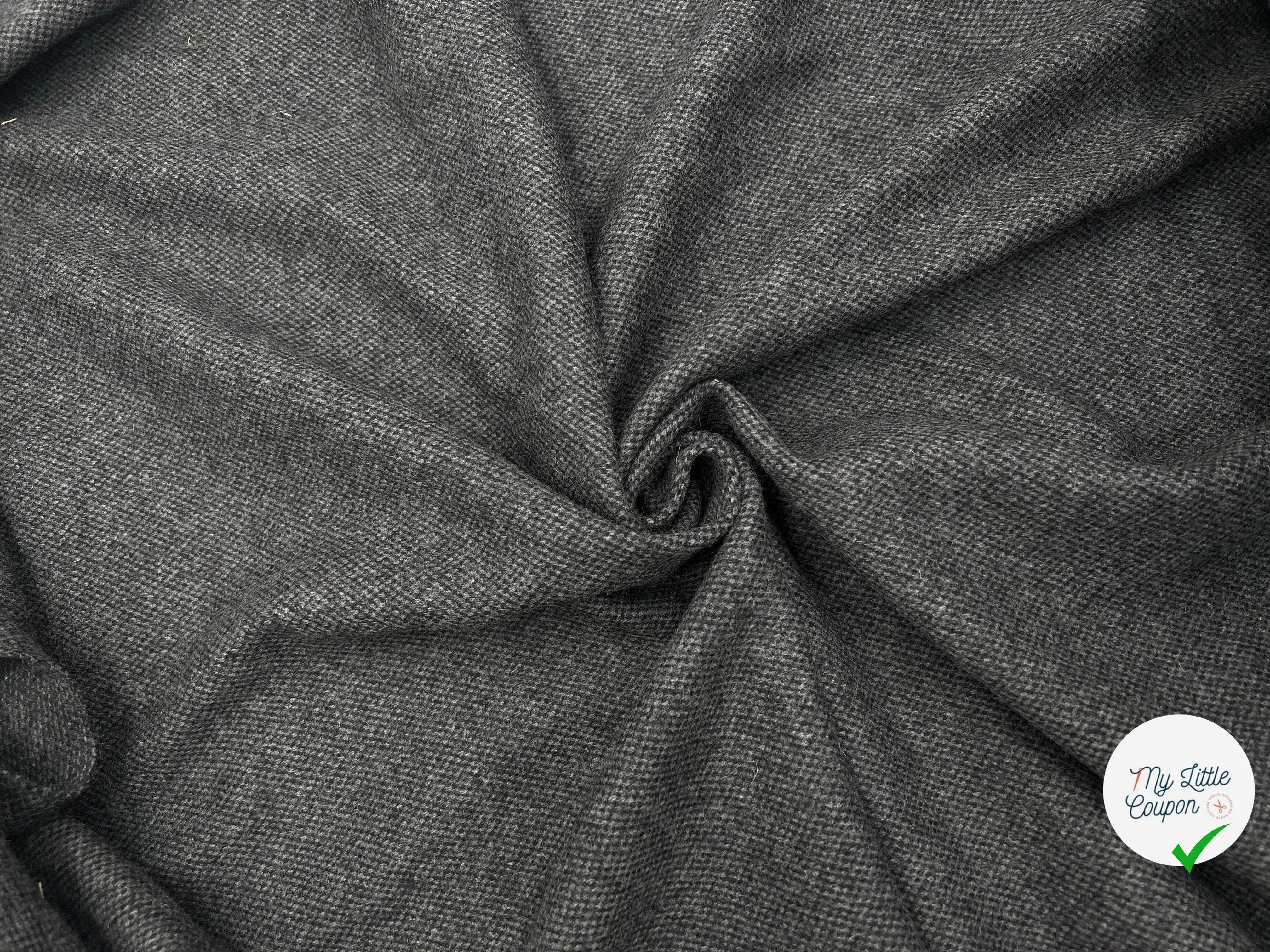 JERSEY DE LAINE CAVIAR GRIS ET NOIR - My Little Coupon - tissu - coudre