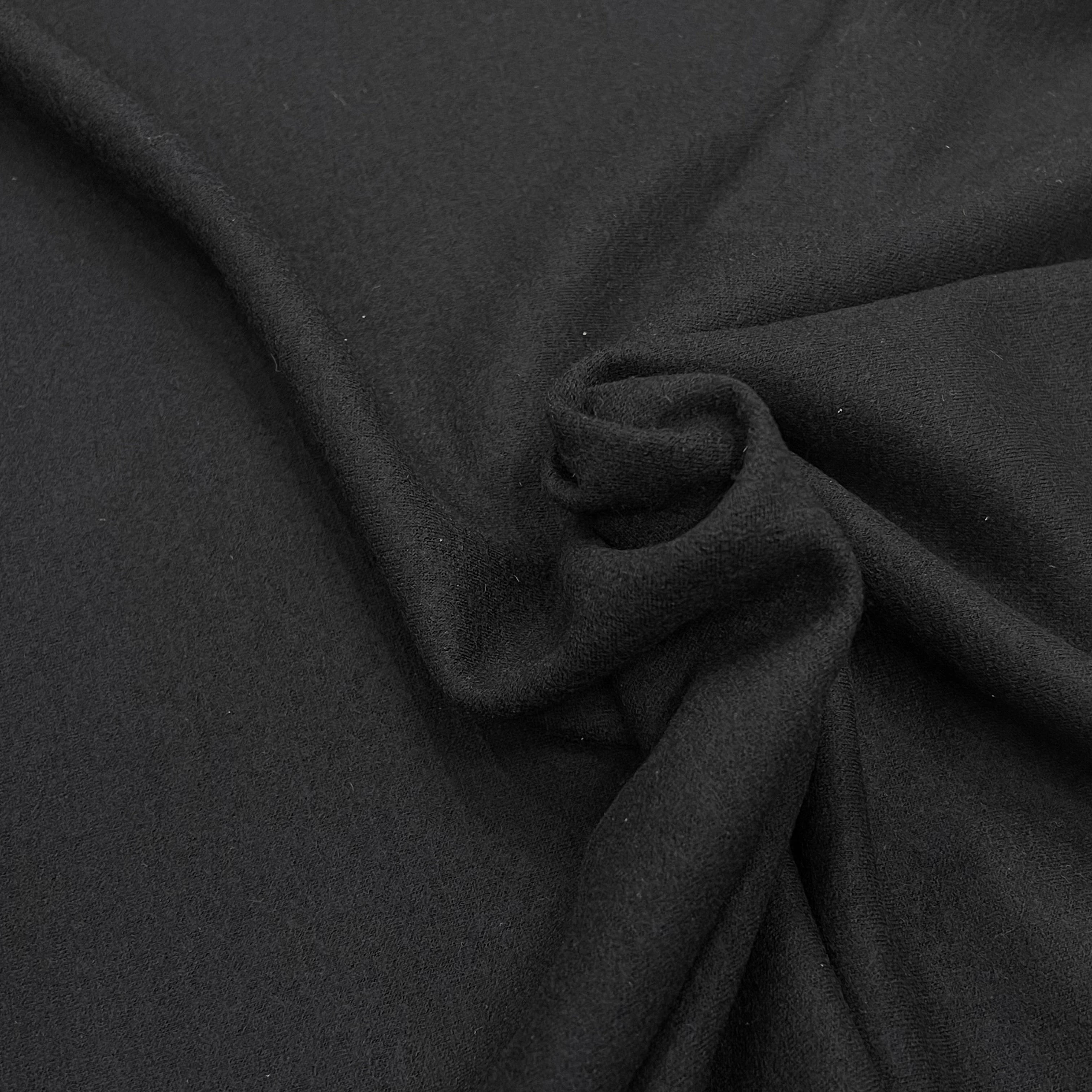 JERSEY DE LAINE LOURD NOIR 100% LAINE - My Little Coupon