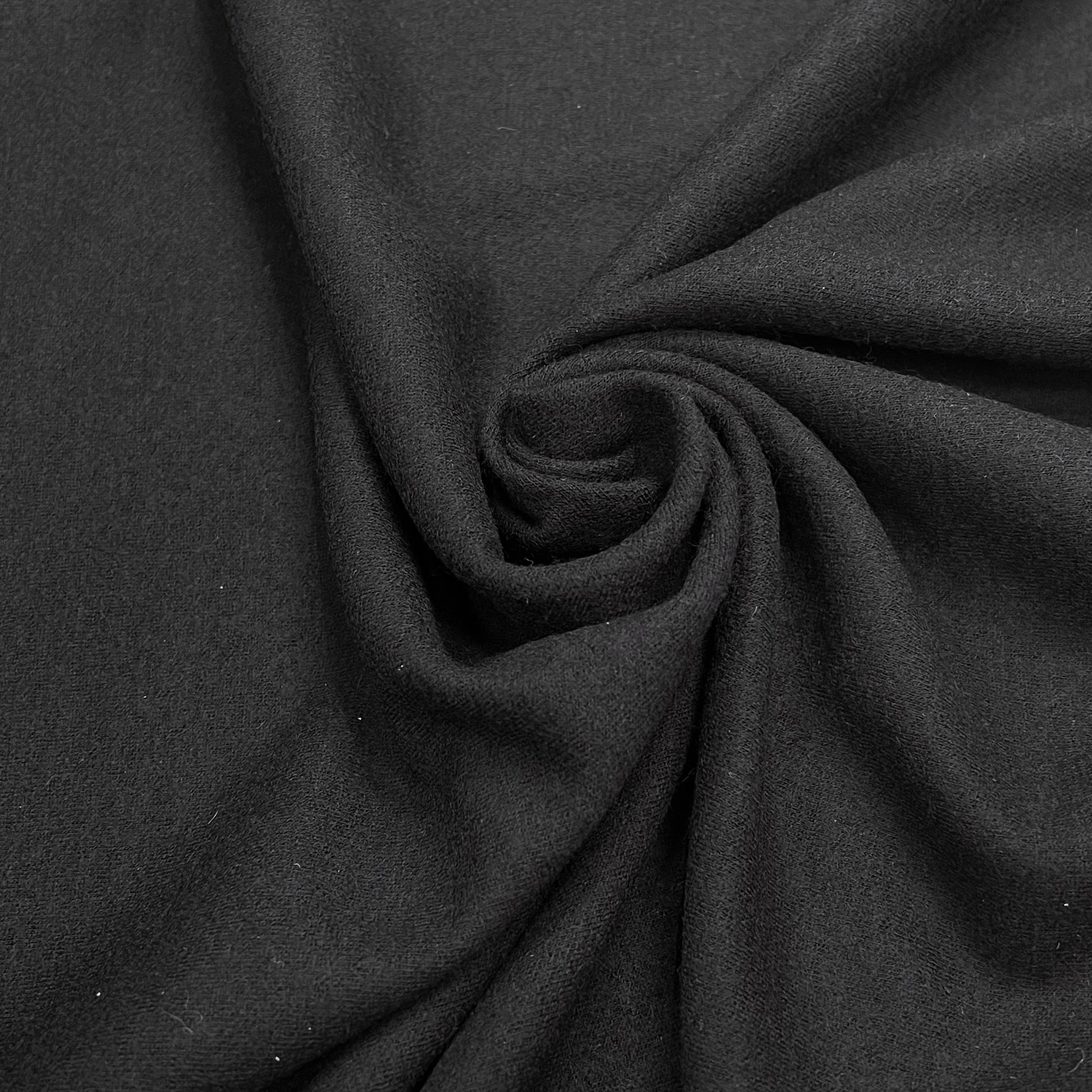 JERSEY DE LAINE LOURD NOIR 100% LAINE - My Little Coupon