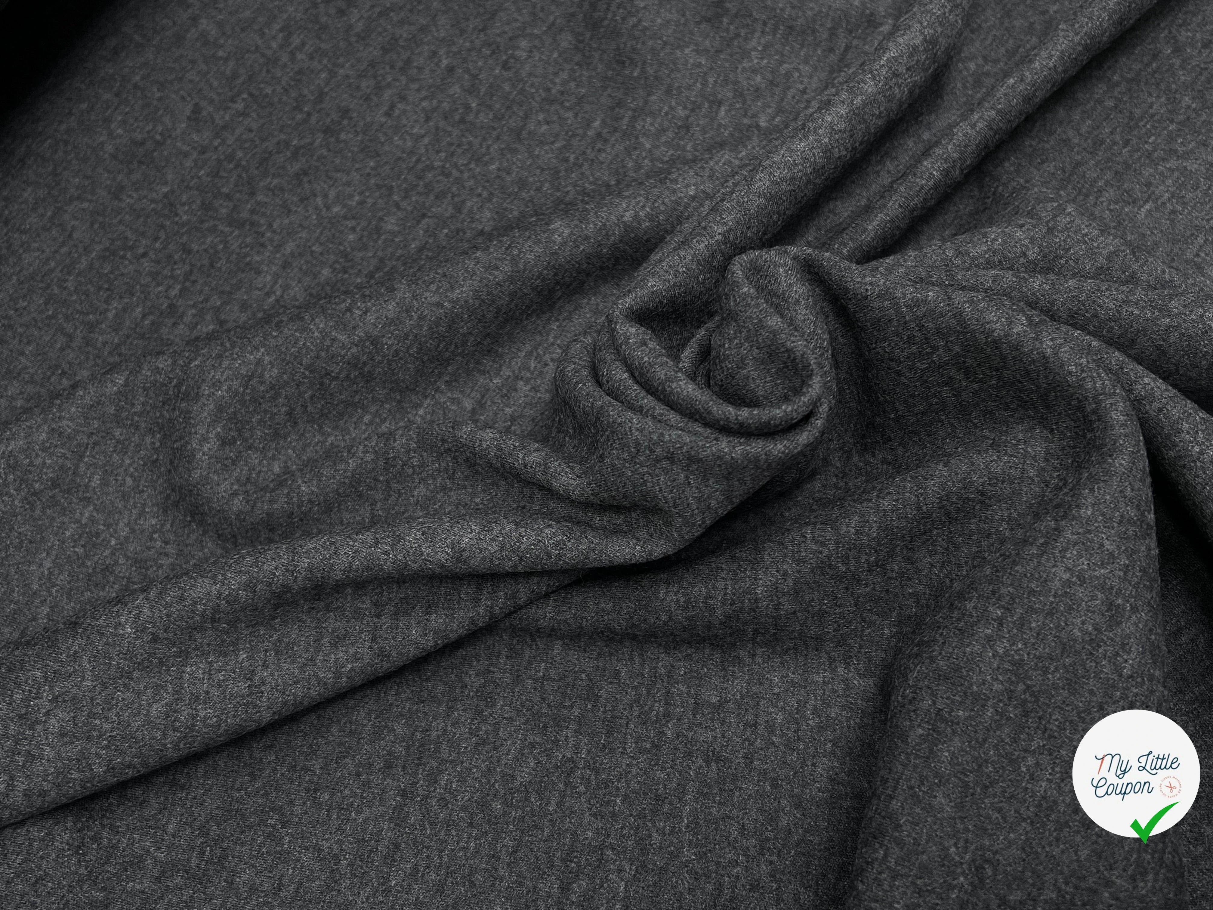 JERSEY DE LAINE LOURD STRETCH GRIS 100% LAINE - My Little Coupon