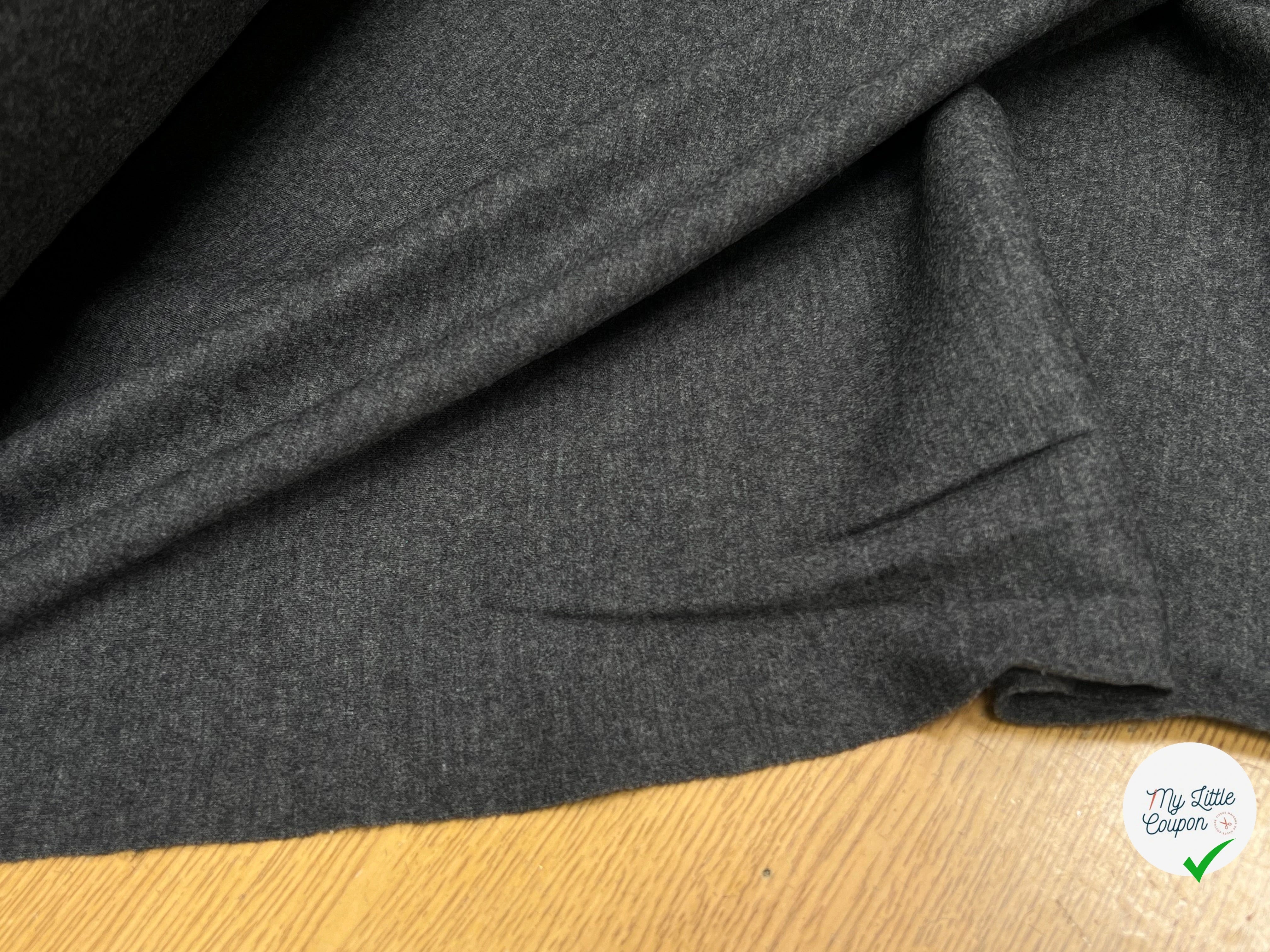 JERSEY DE LAINE LOURD STRETCH GRIS 100% LAINE - My Little Coupon