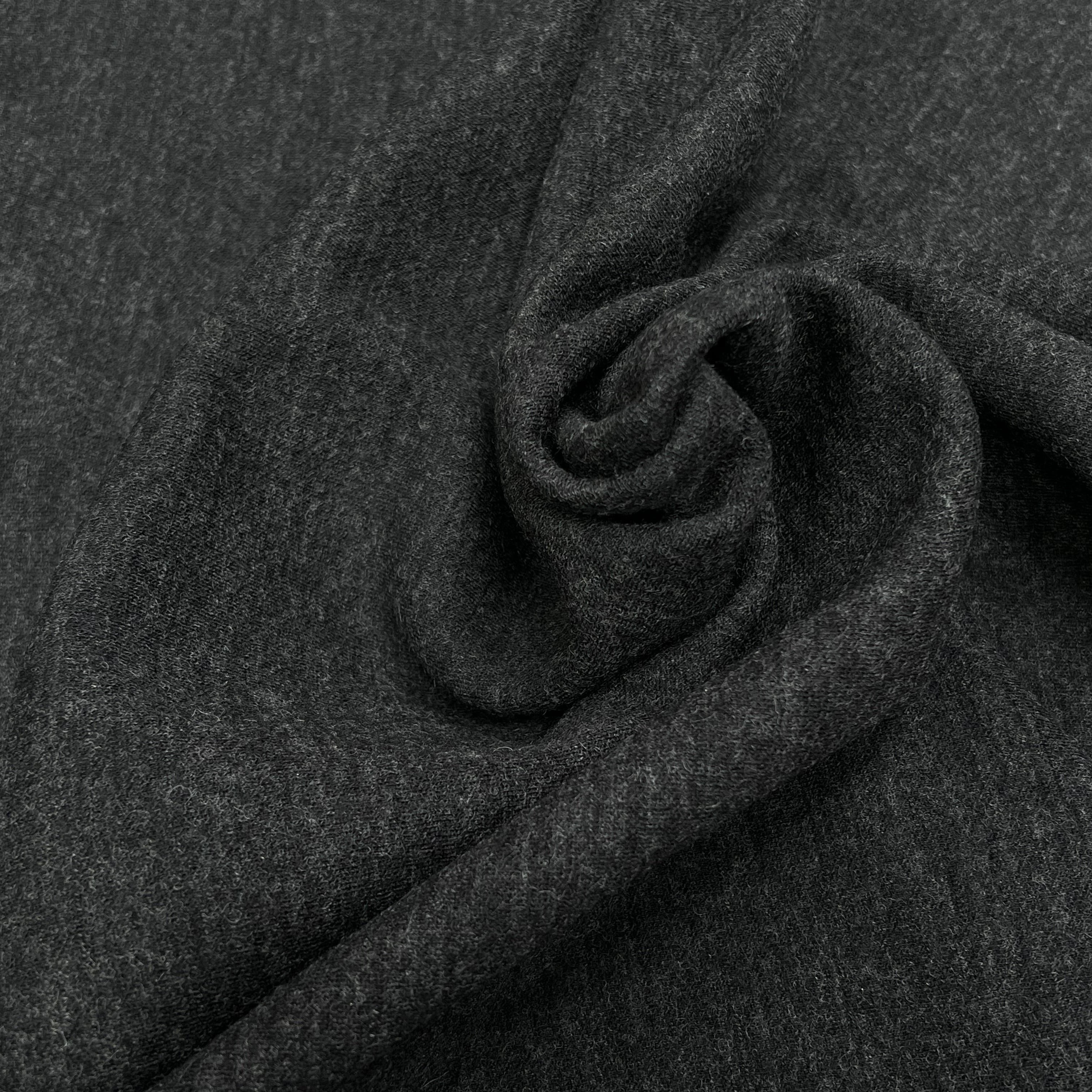 JERSEY DE LAINE LOURD STRETCH GRIS FONCÉ 100% LAINE - My Little Coupon