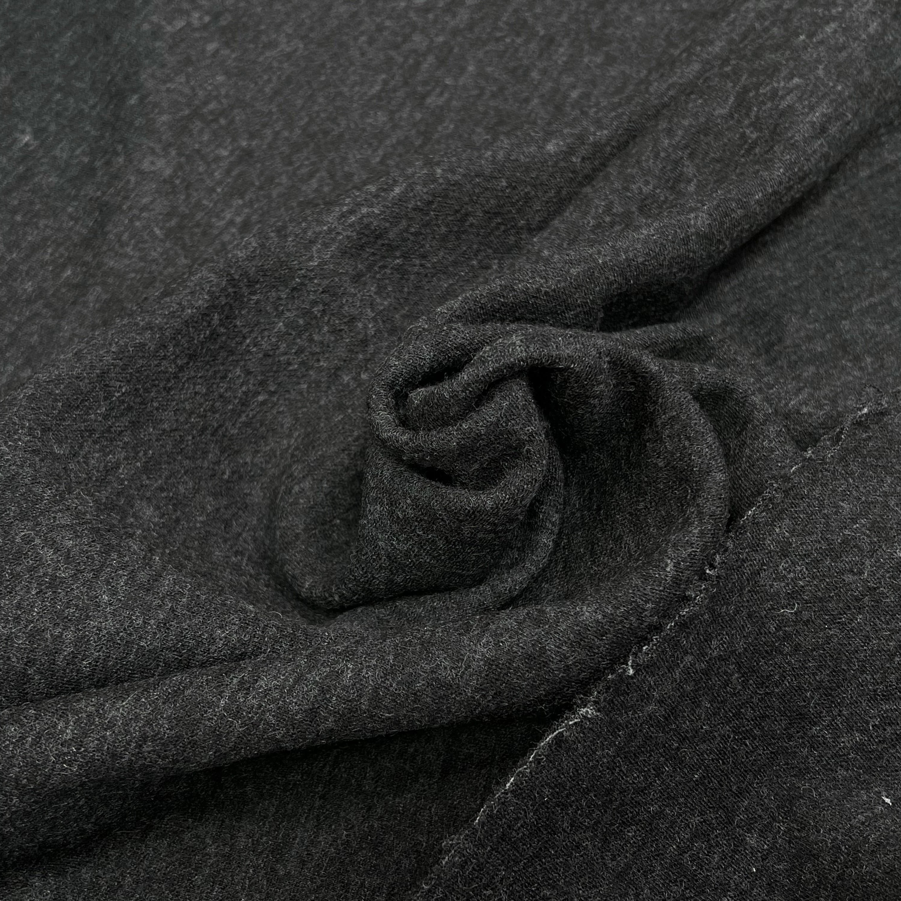 JERSEY DE LAINE LOURD STRETCH GRIS FONCÉ 100% LAINE - My Little Coupon