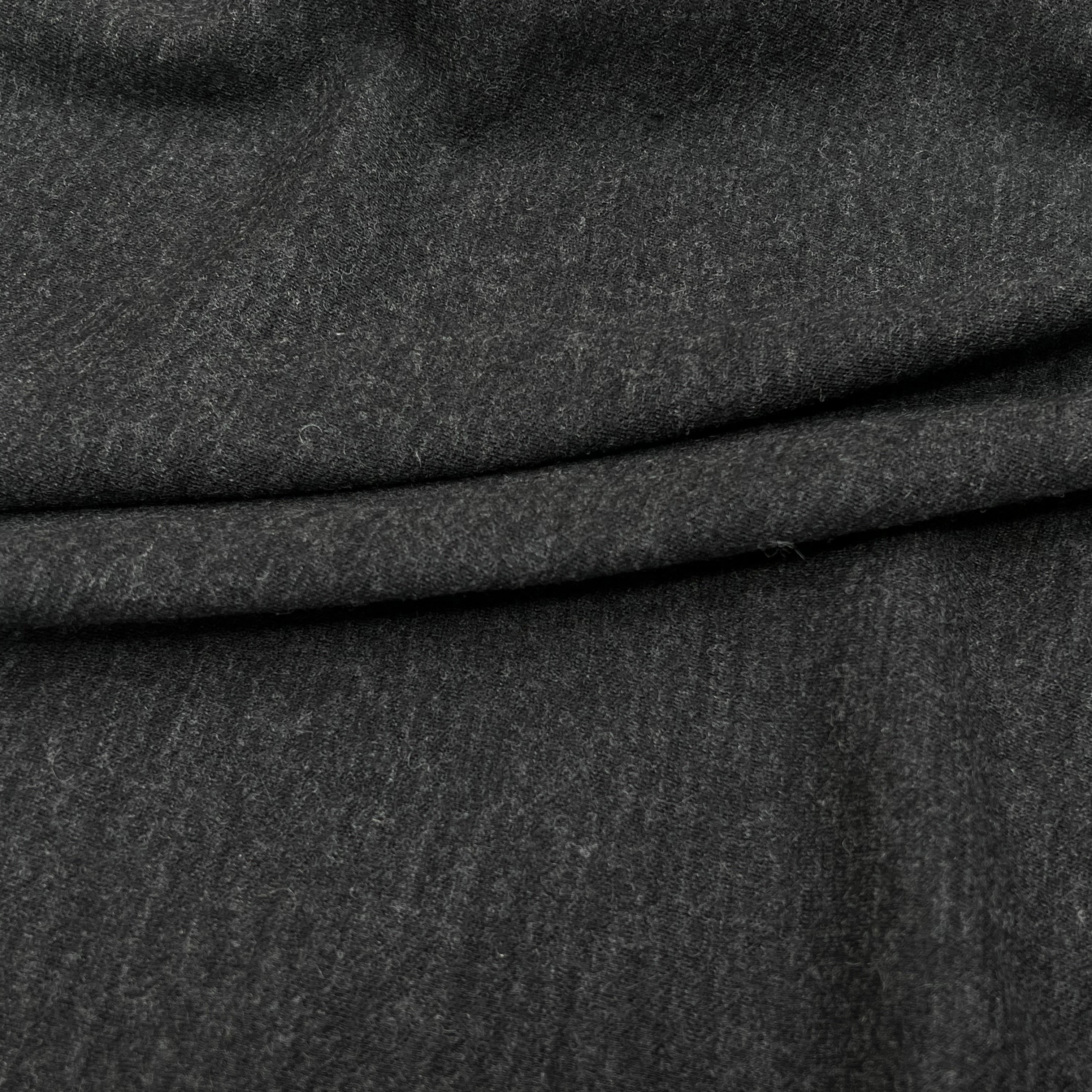 JERSEY DE LAINE LOURD STRETCH GRIS FONCÉ 100% LAINE - My Little Coupon