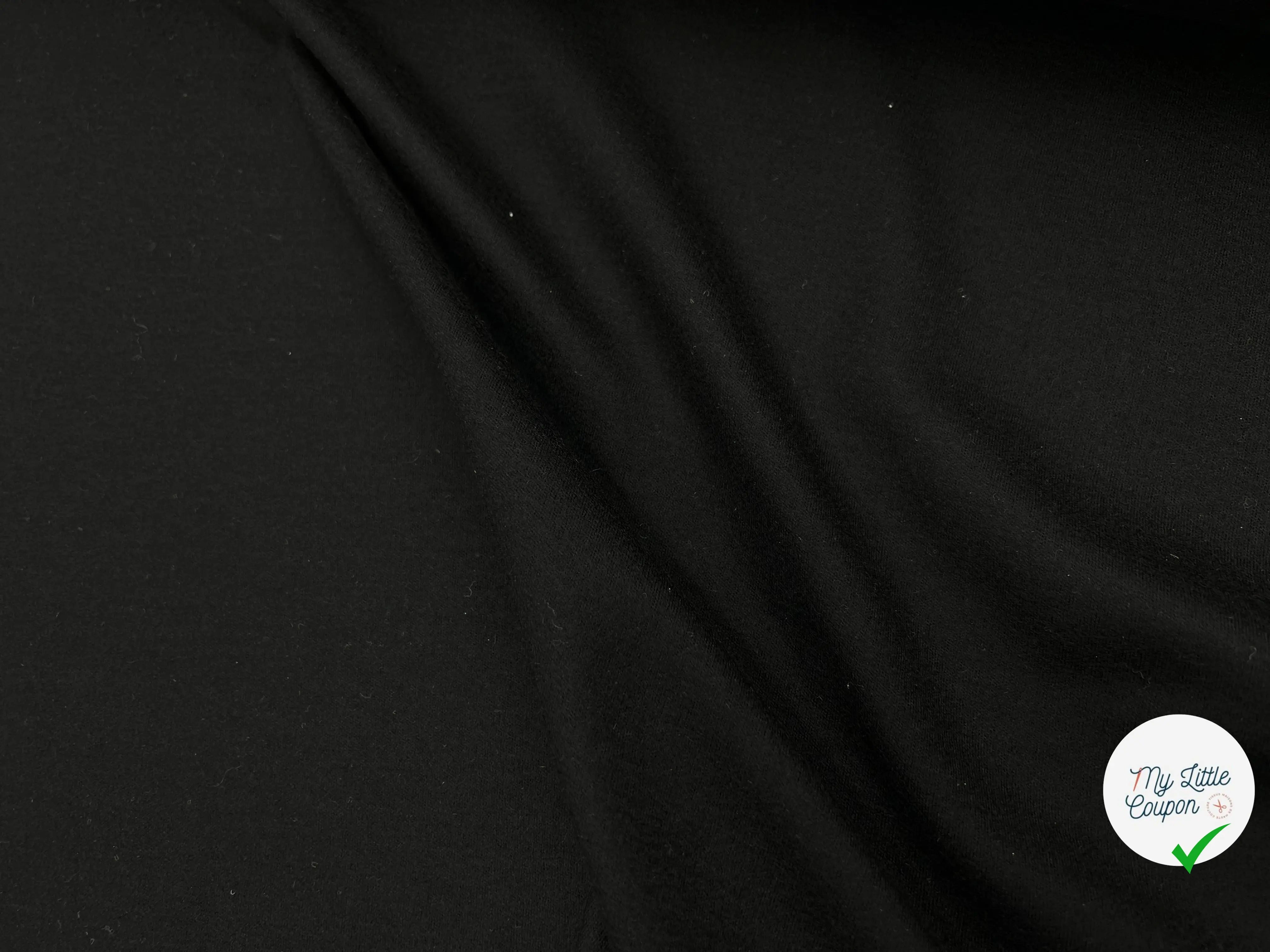 JERSEY DE LAINE NOIR - coupon de tissu de 2 mètres - My Little Coupon - tissu - coudre