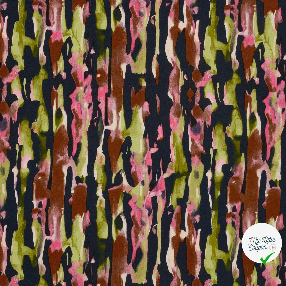 Jersey de viscose abstrait fuchsia