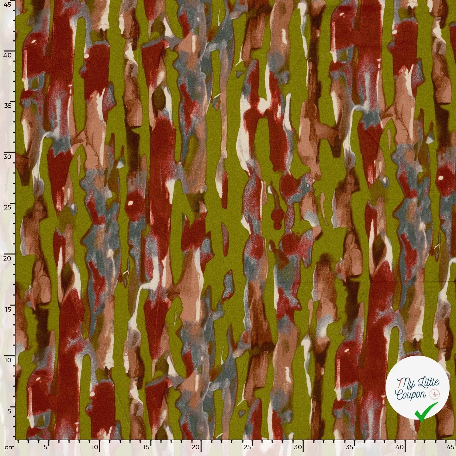 Jersey de viscose abstrait vert kaki