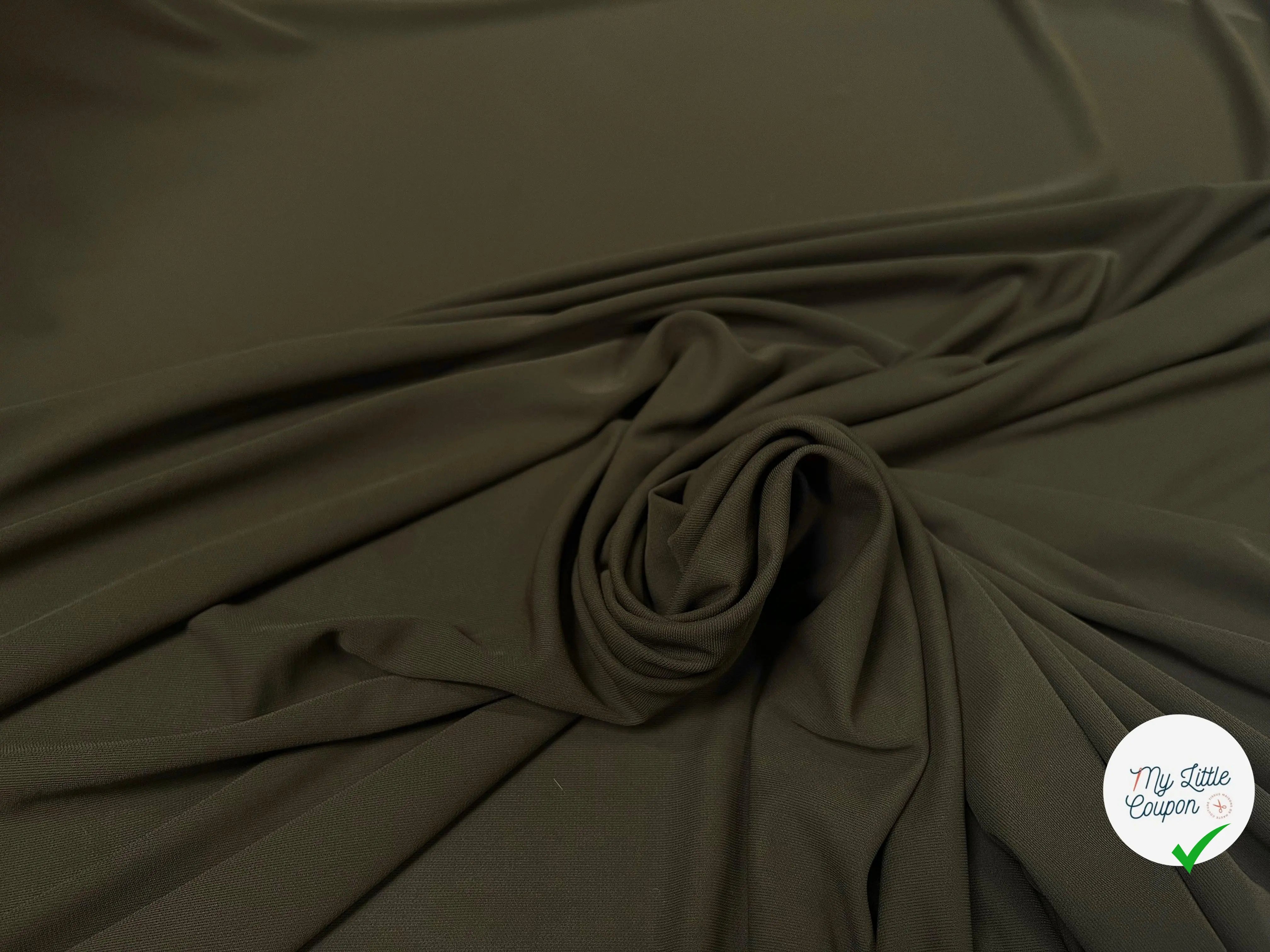 JERSEY FLUIDE OLIVE - My Little Coupon - tissu - coudre