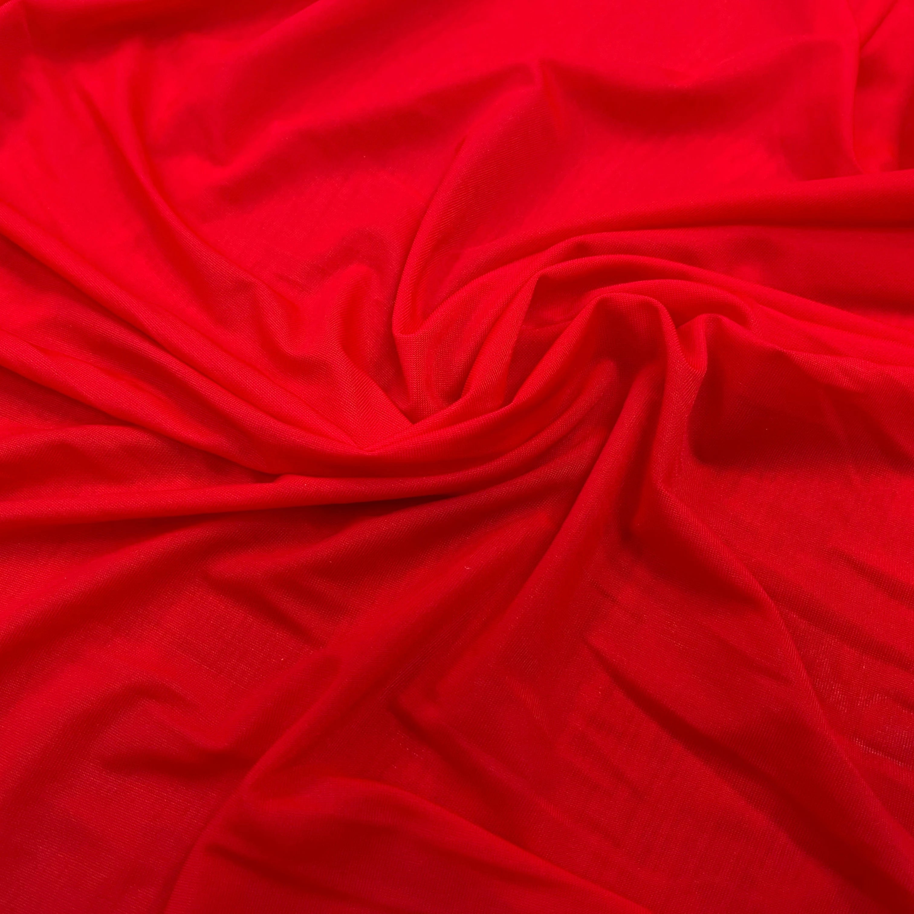 JERSEY FLUIDE ROUGE TRANSPARENT 160CM - My Little Coupon
