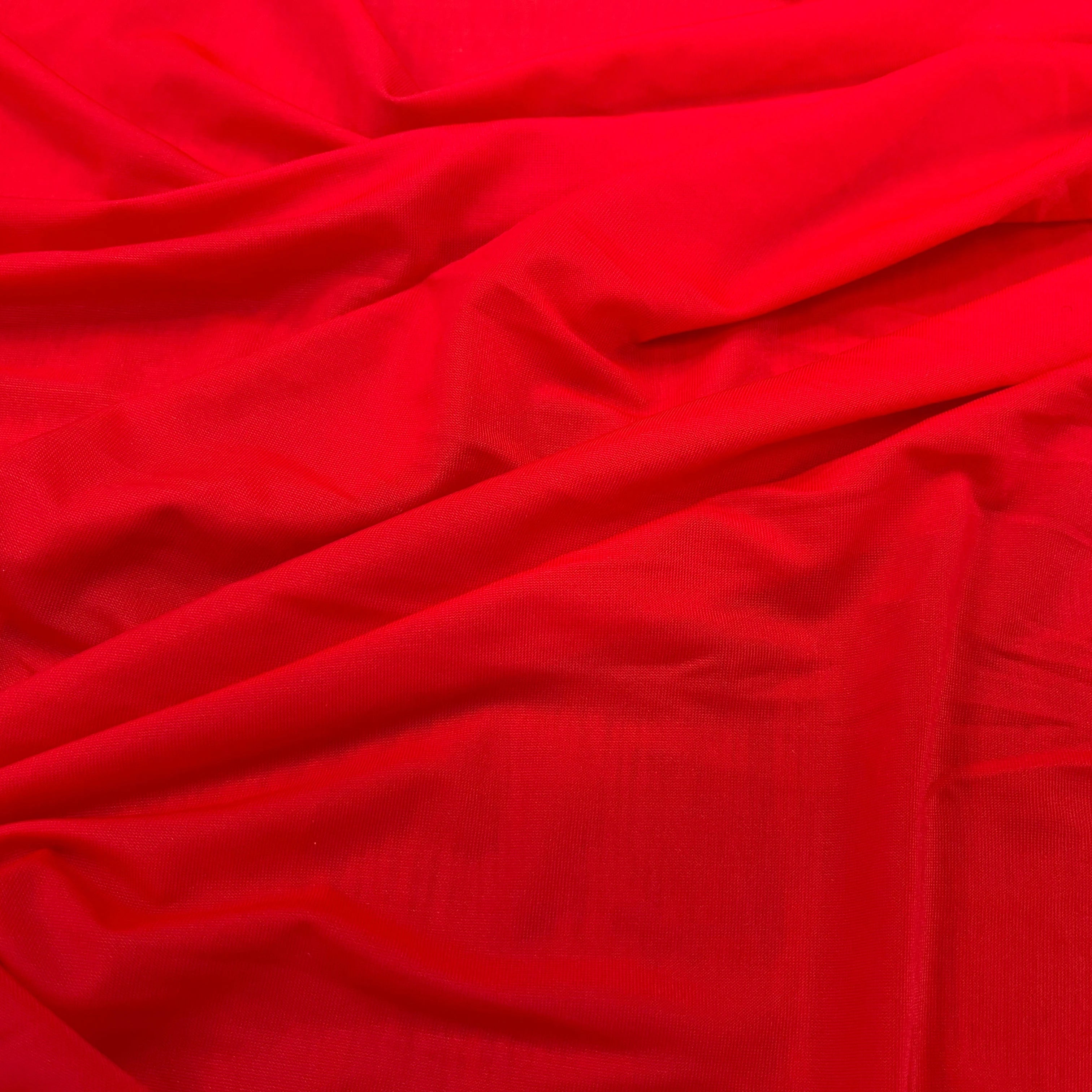 JERSEY FLUIDE ROUGE TRANSPARENT 160CM - My Little Coupon