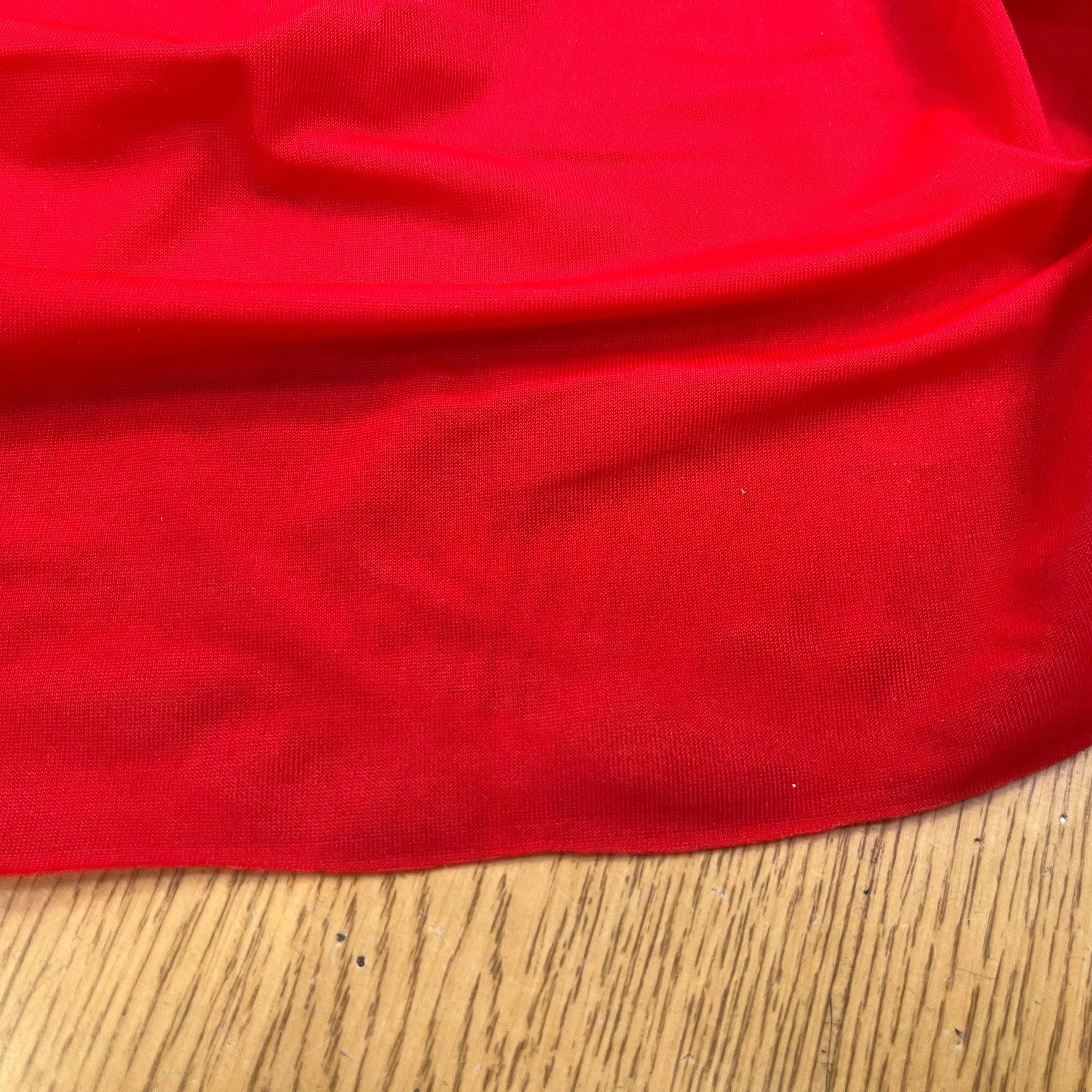 JERSEY FLUIDE ROUGE TRANSPARENT 160CM - My Little Coupon