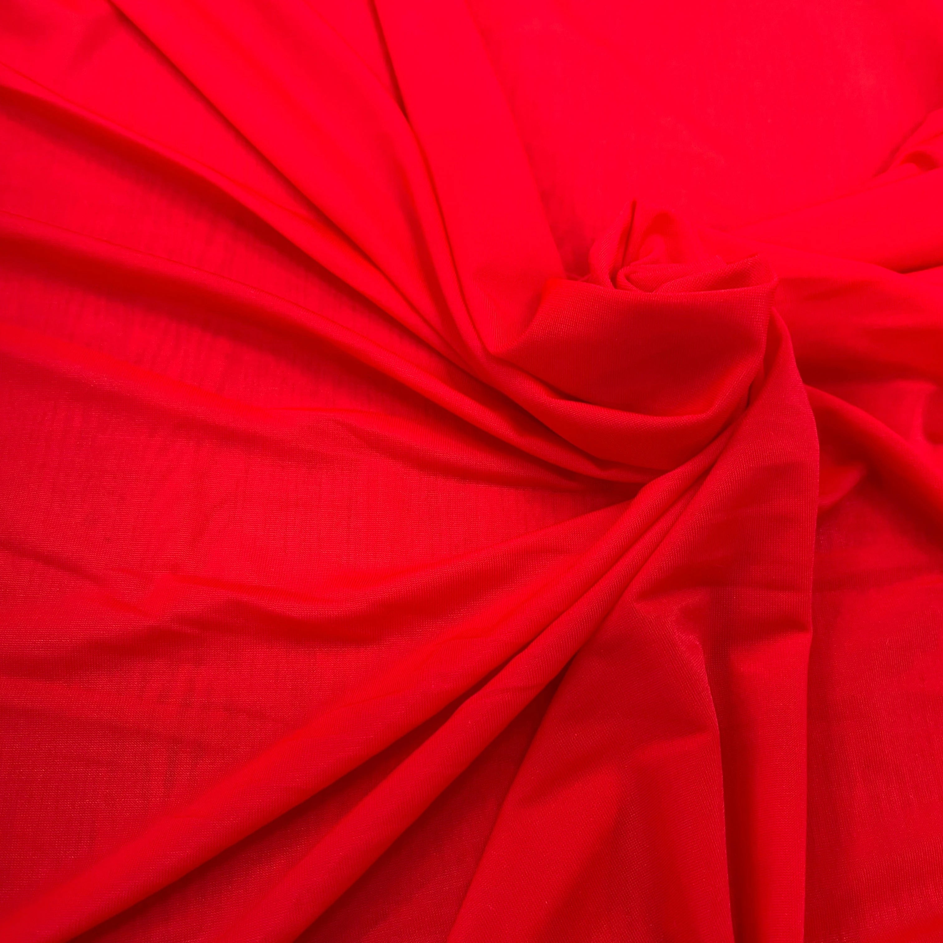 JERSEY FLUIDE ROUGE TRANSPARENT 160CM - My Little Coupon