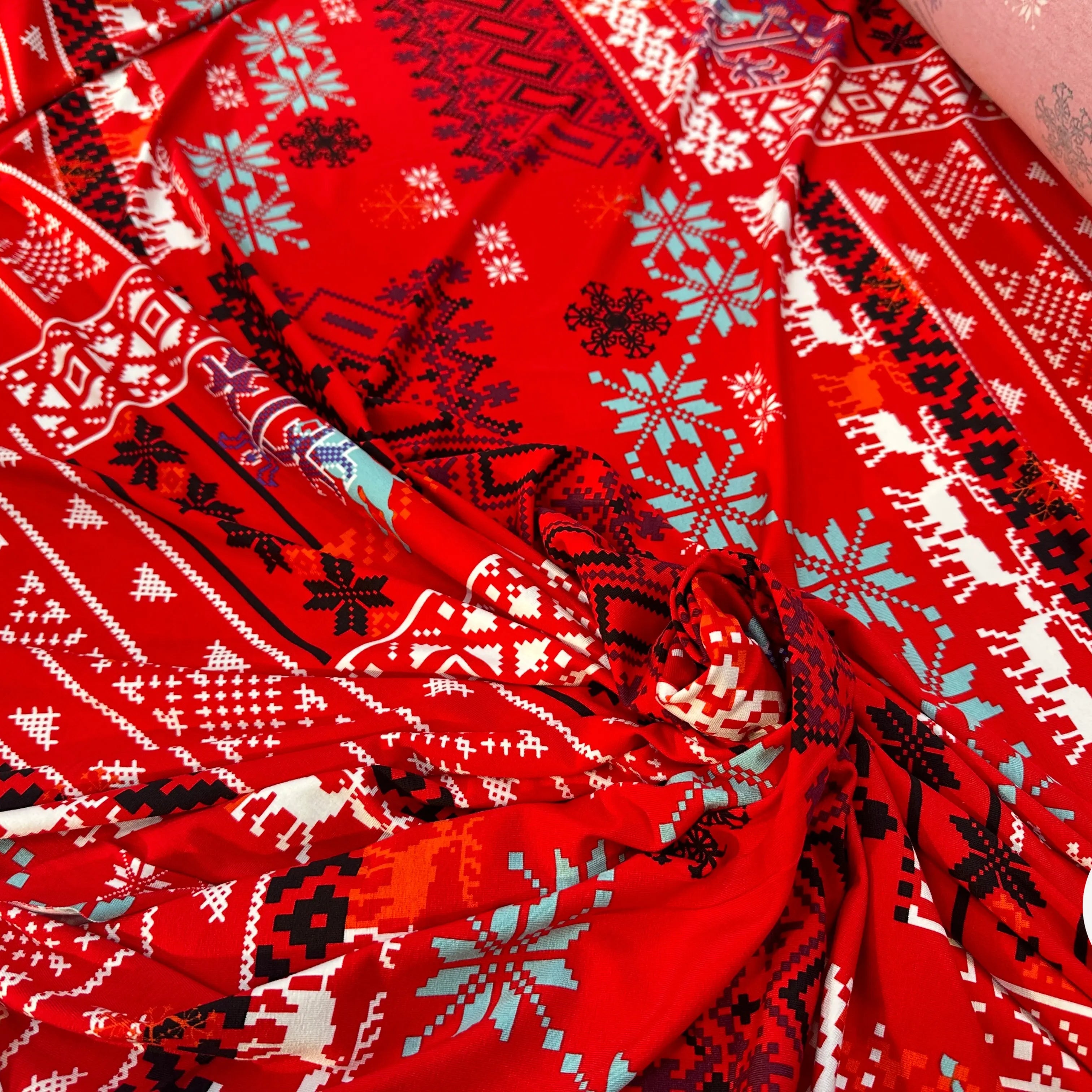 JERSEY FLUIDE VISCOSE HAPPY CHRISTMAS MLC INTERN