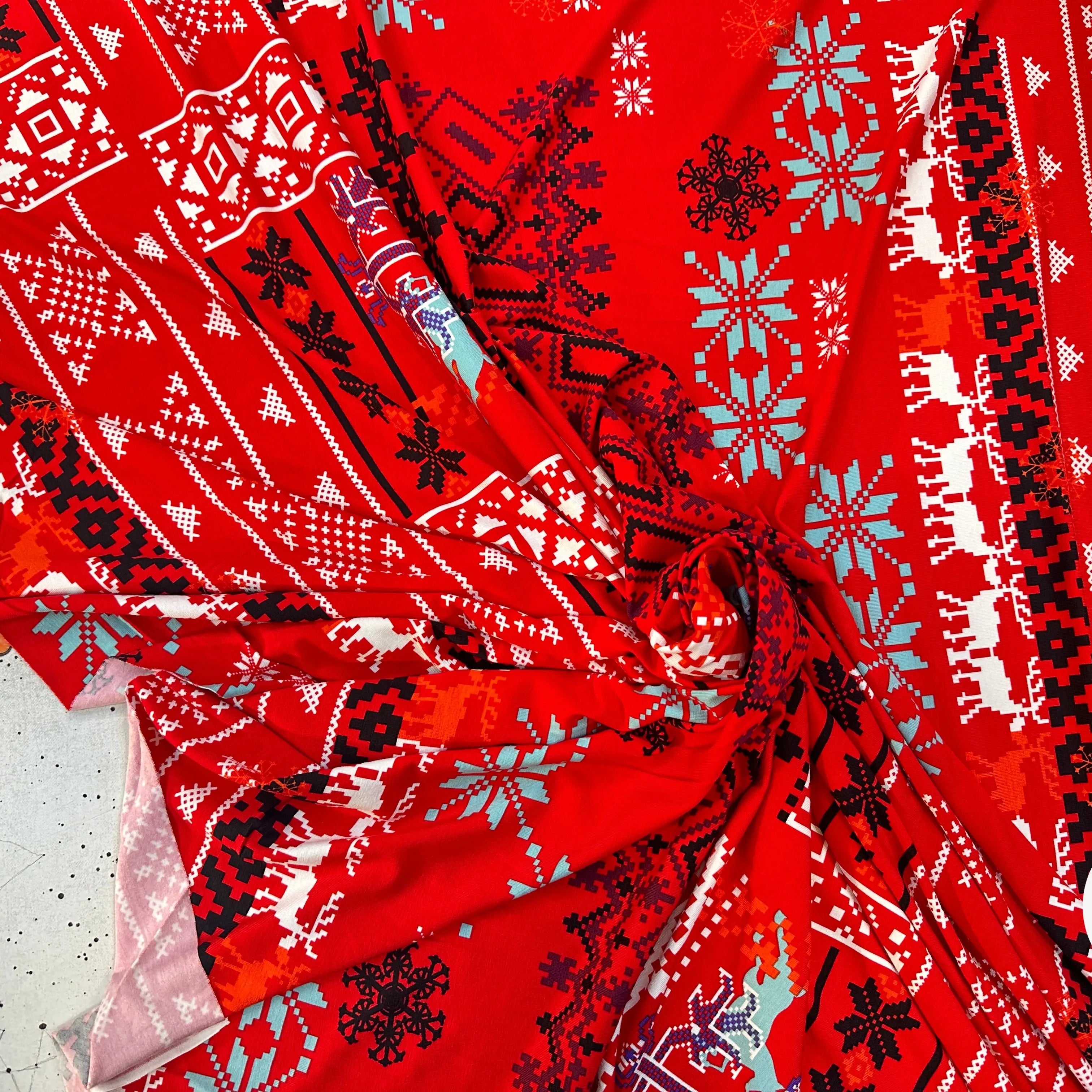 JERSEY FLUIDE VISCOSE HAPPY CHRISTMAS MLC INTERN