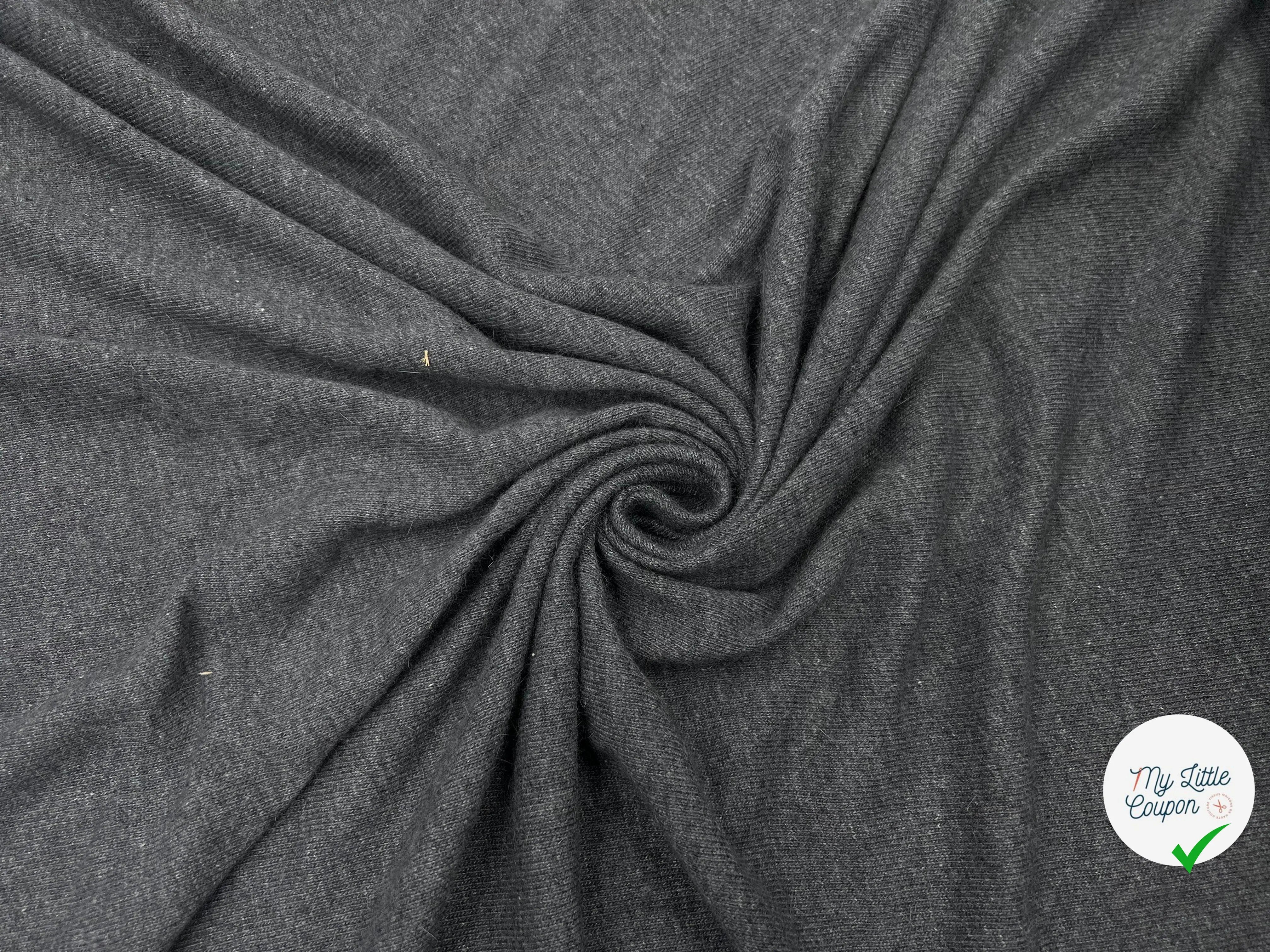 JERSEY GRIS VISCOSE ACÉTATE GRIS SOUTENU - My Little Coupon - tissu - coudre
