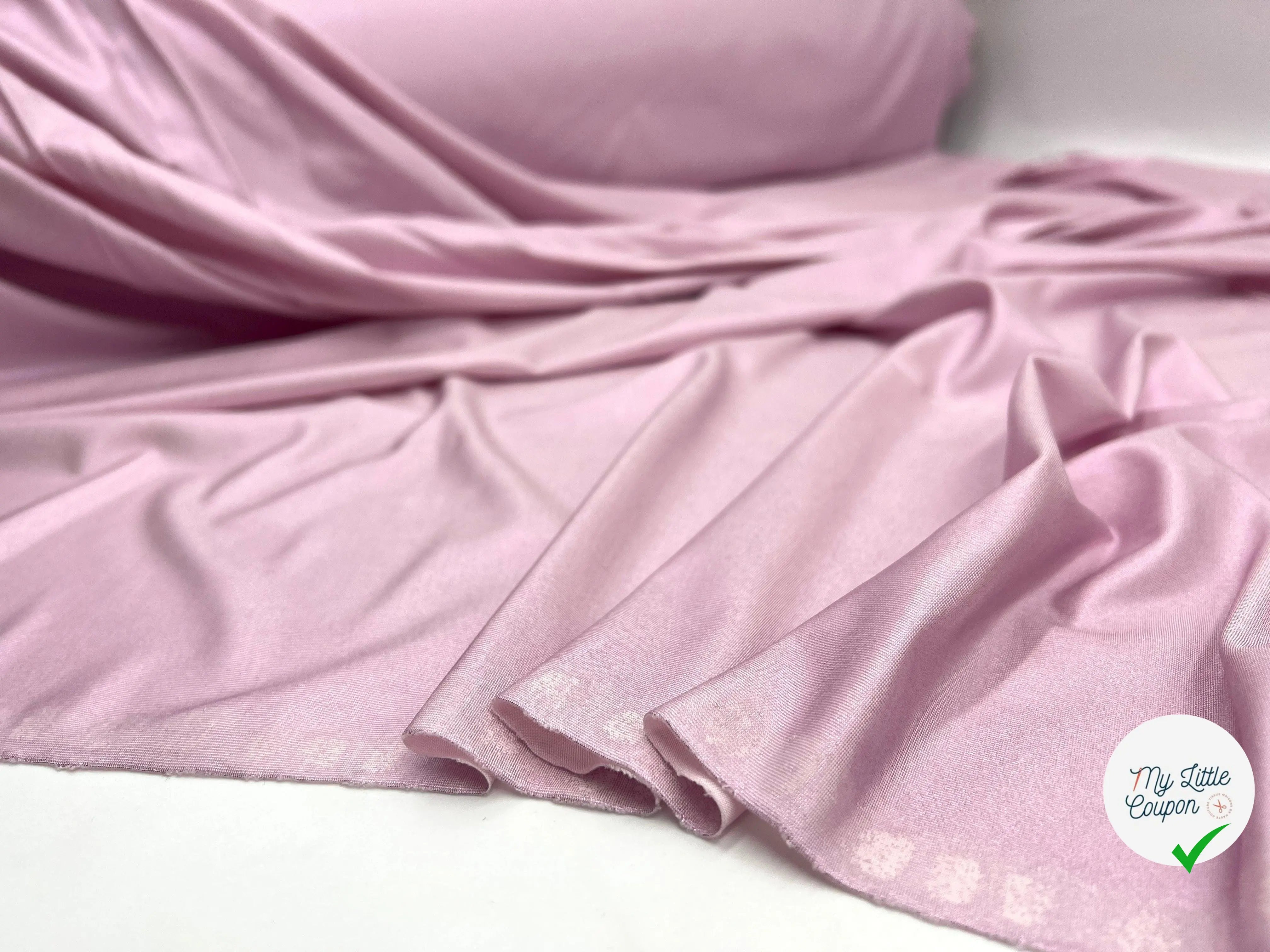 JERSEY LAMINATION ROSE SHINY - My Little Coupon - tissu - coudre