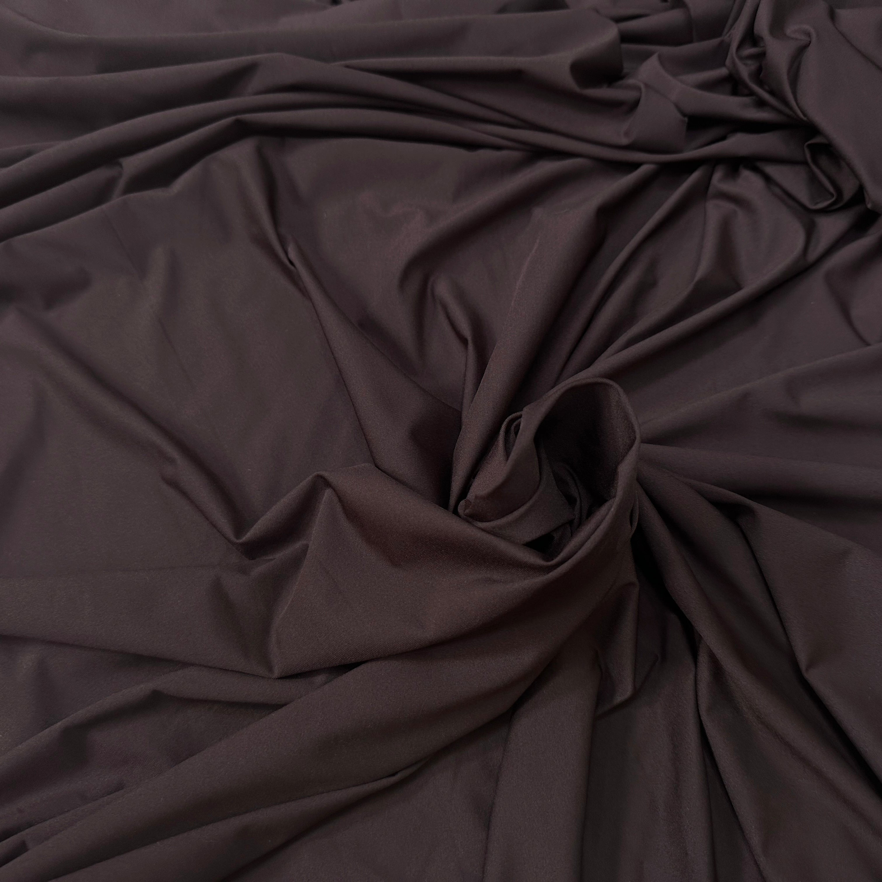 JERSEY LISSE POLYAMIDE MARRON - My Little Coupon