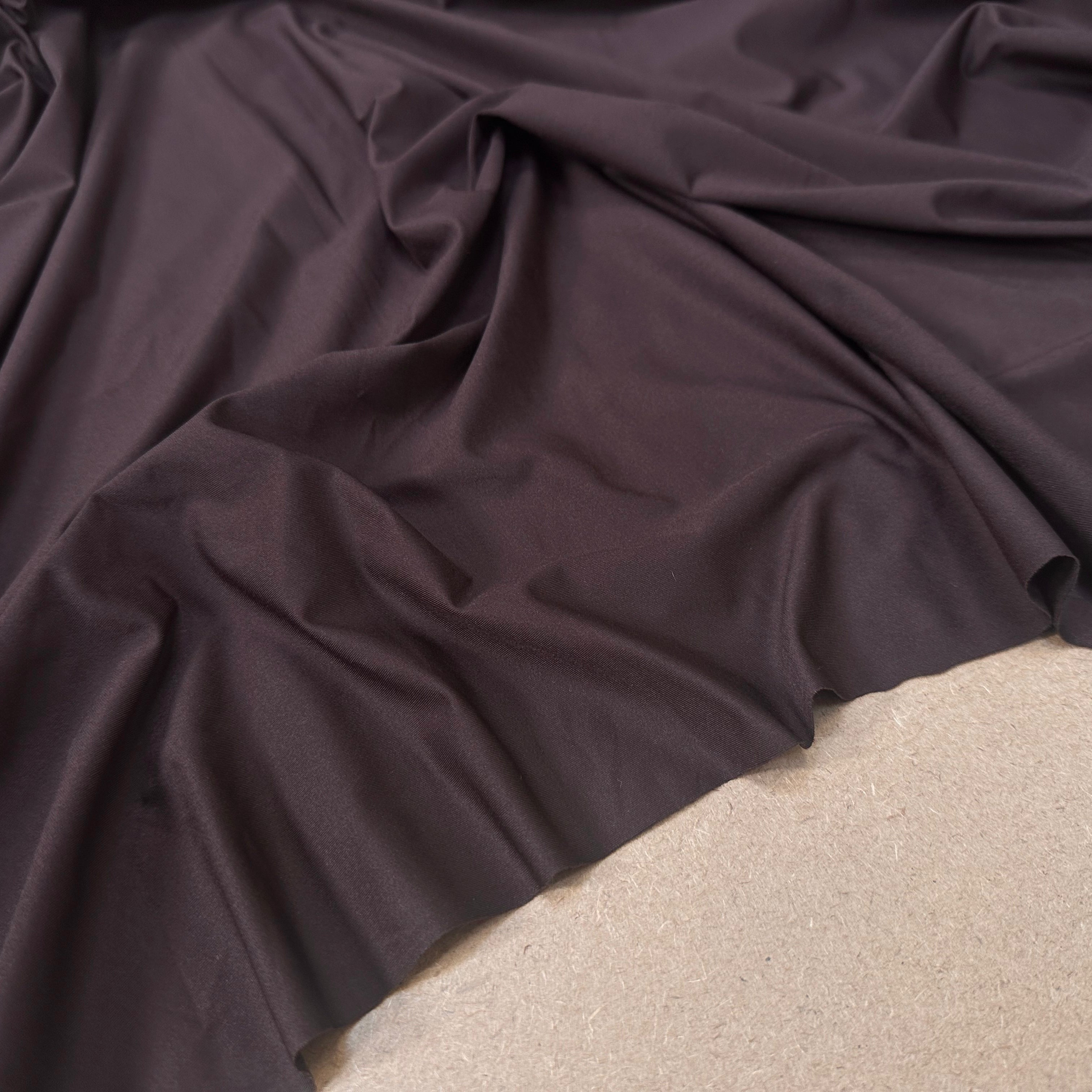 JERSEY LISSE POLYAMIDE MARRON - My Little Coupon