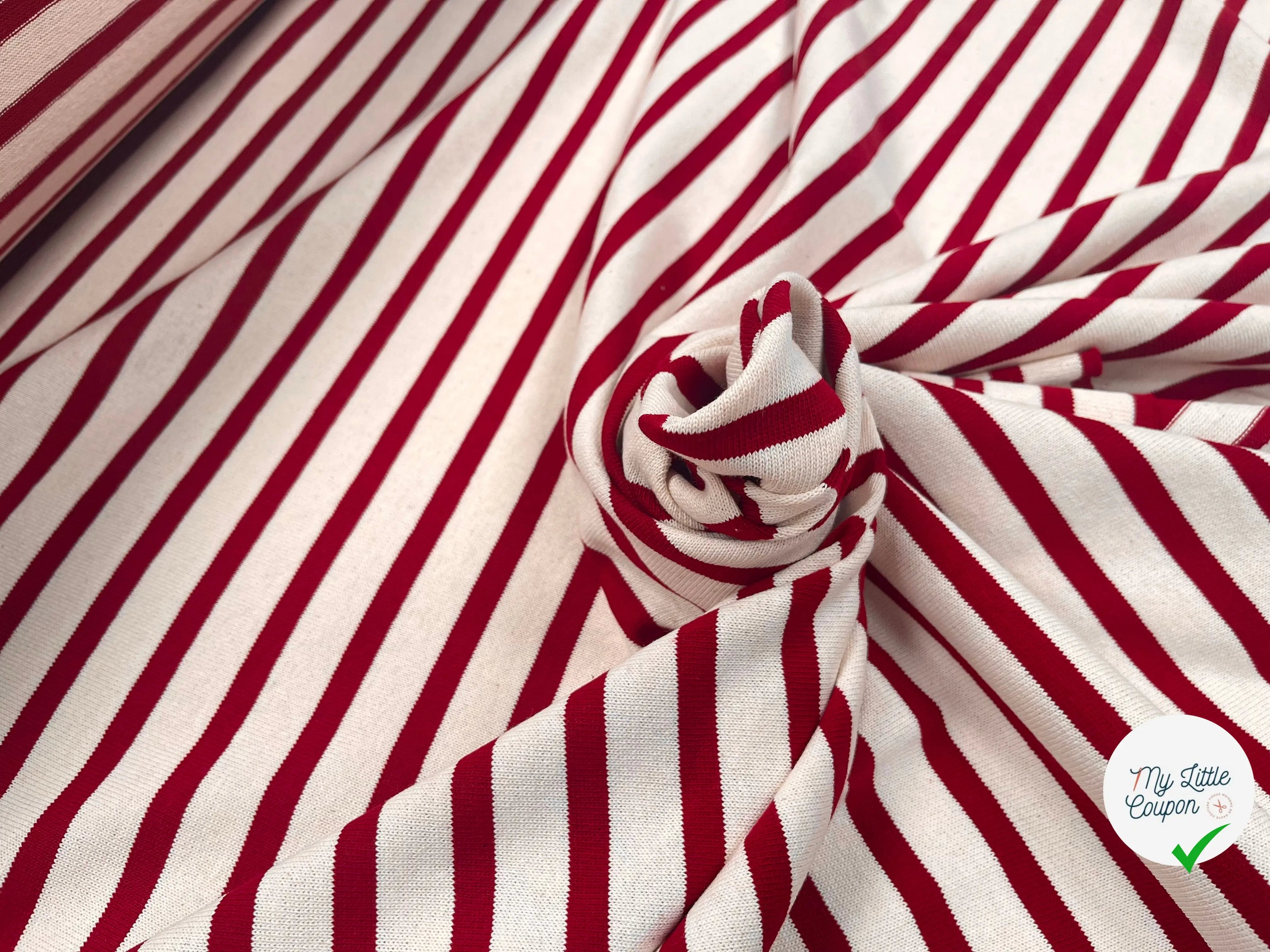 JERSEY LOURD CREME ROUGE PERSAN MADE IN FRANCE - My Little Coupon