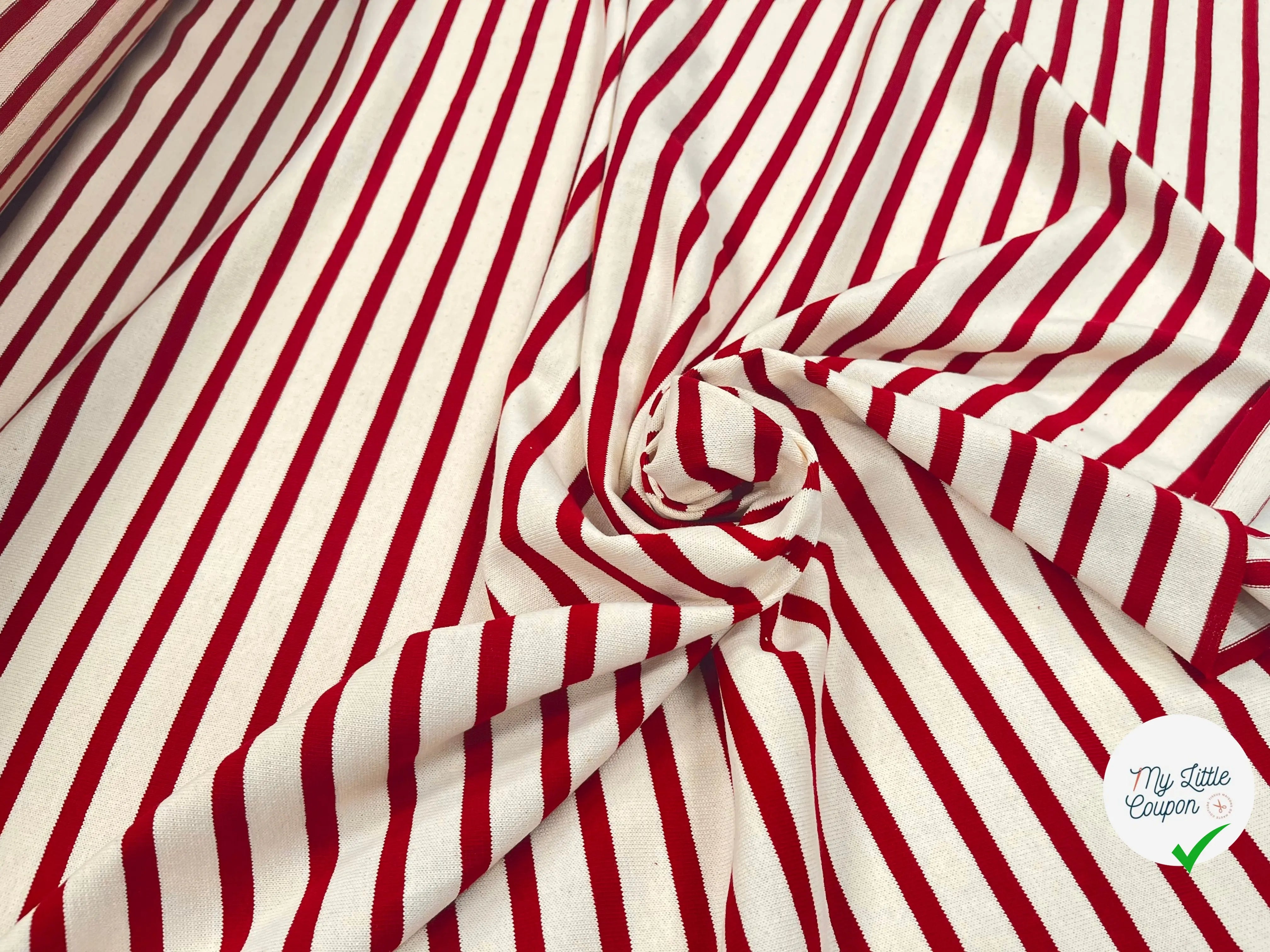 JERSEY LOURD CREME ROUGE PERSAN MADE IN FRANCE - My Little Coupon