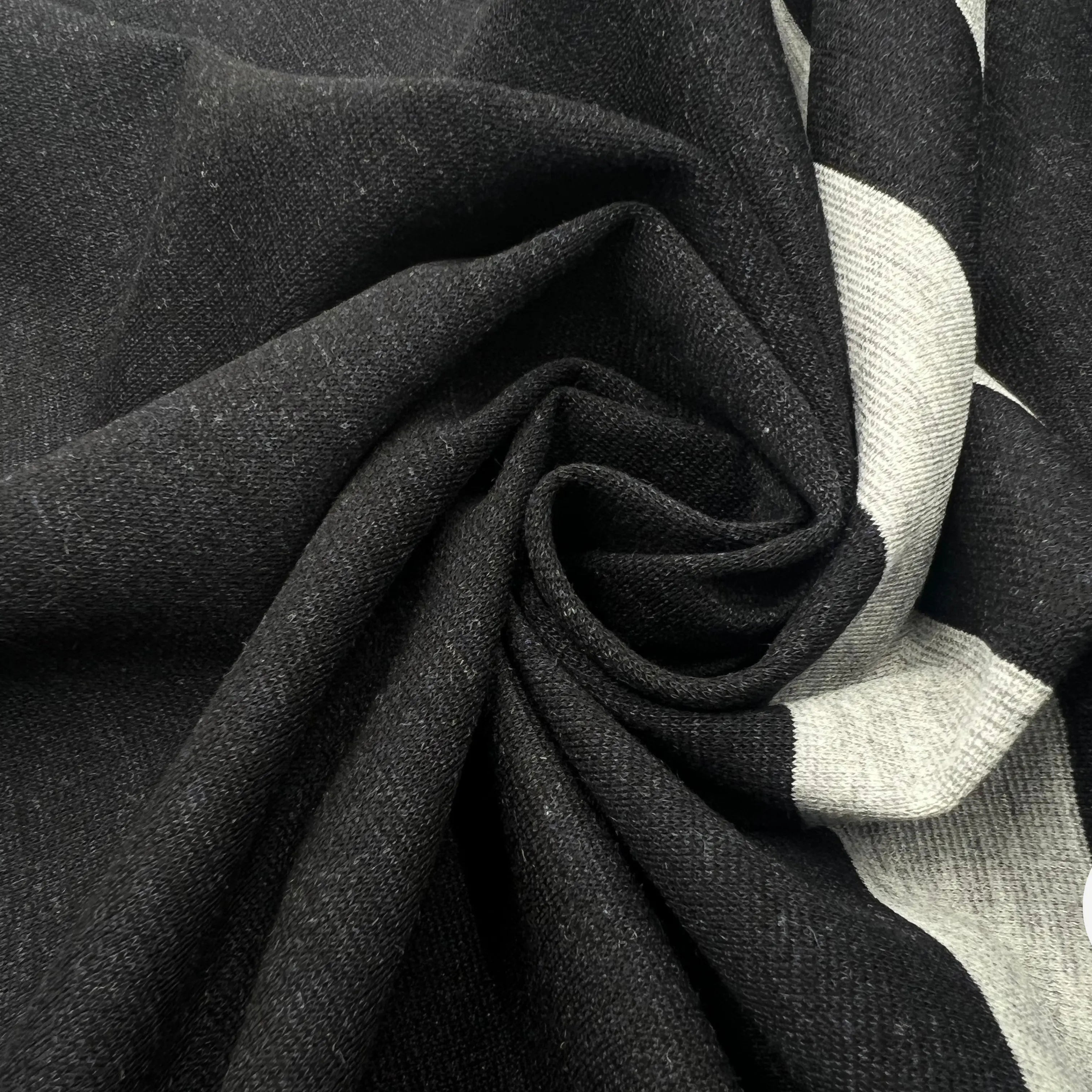 JERSEY LOURD STRETCH MOUTONNÉ NOIR - My Little Coupon - tissu - coudre