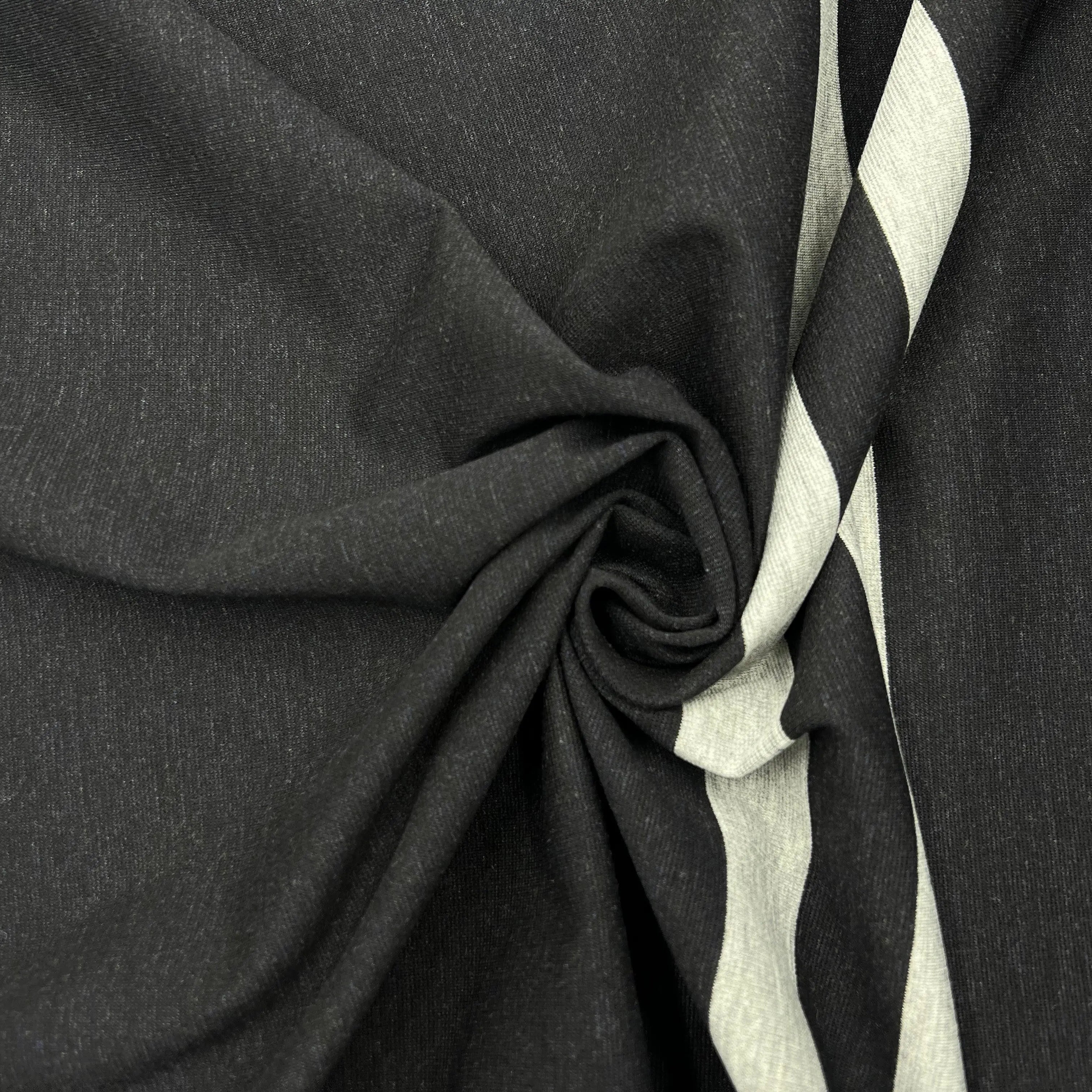 JERSEY LOURD STRETCH MOUTONNÉ NOIR - My Little Coupon - tissu - coudre