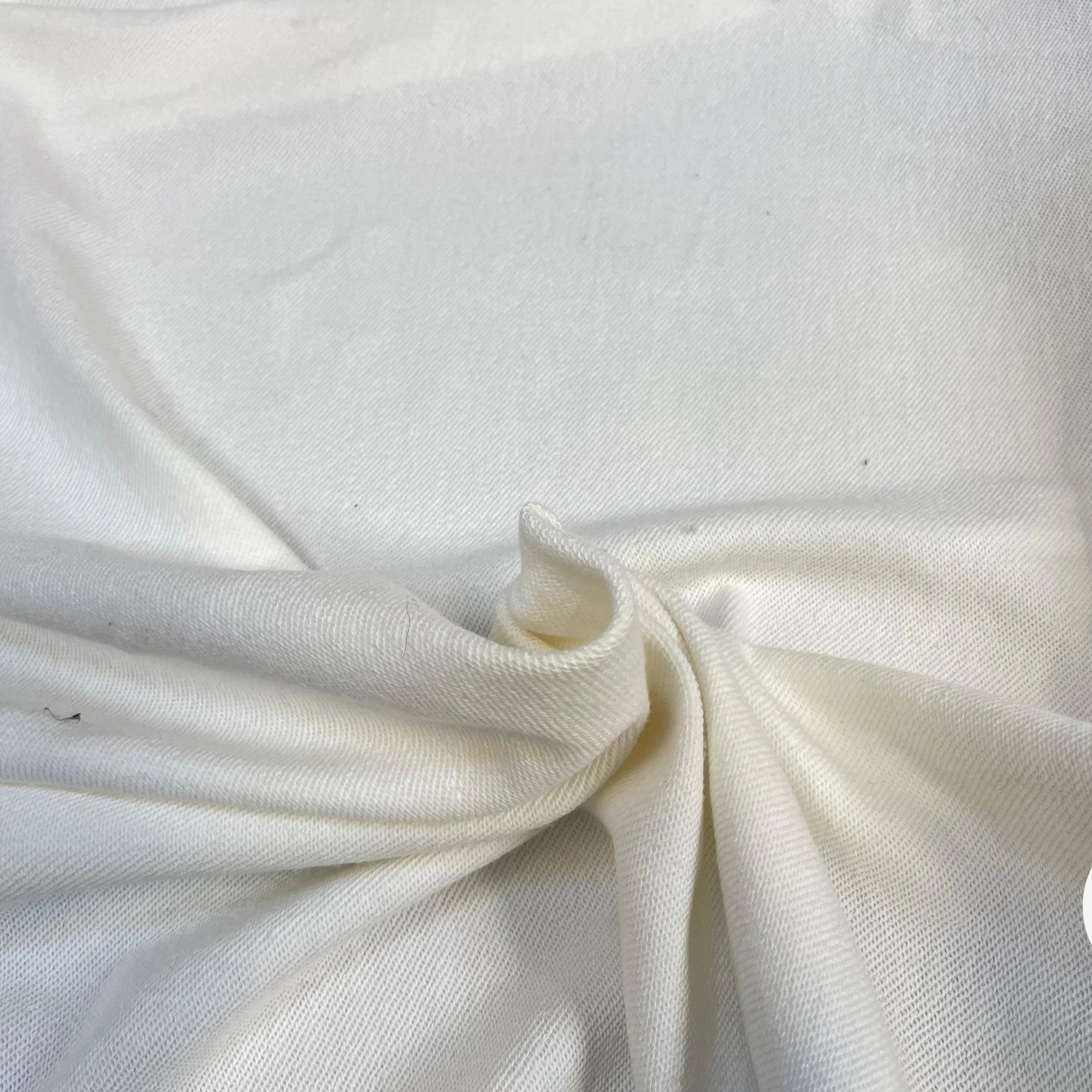 JERSEY MOLLETON ENVERS GRATTÉ BLANC - My Little Coupon