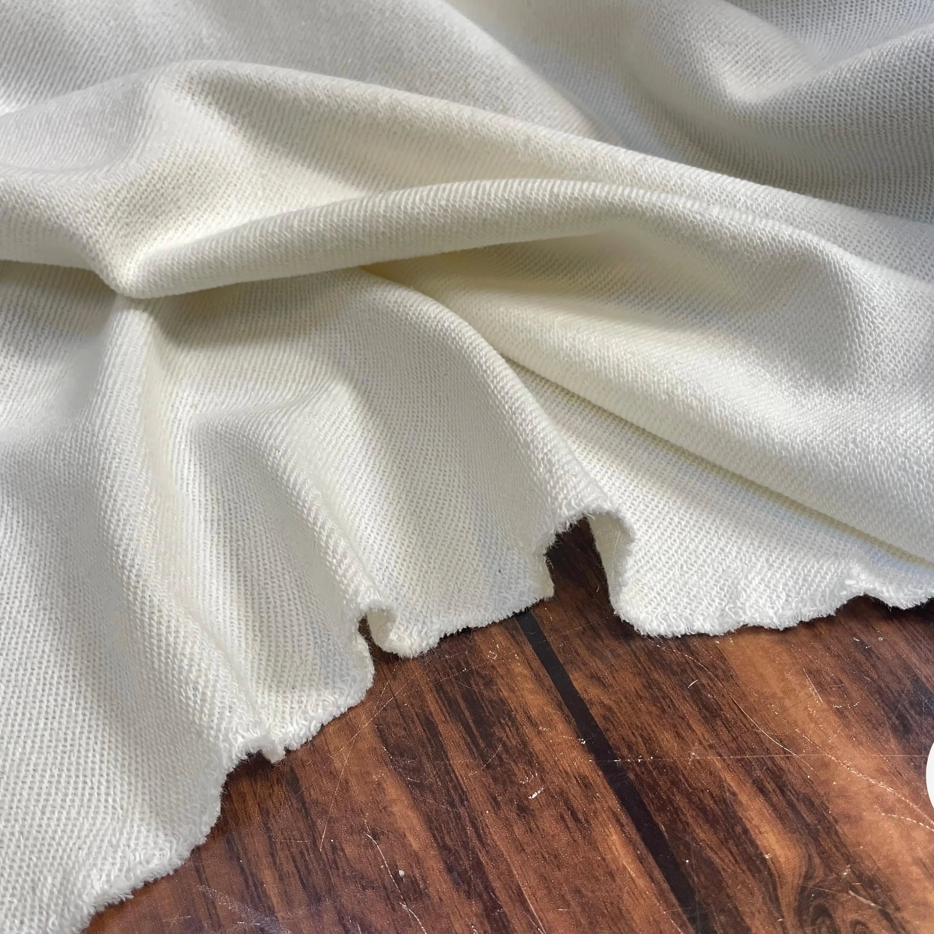 JERSEY MOLLETON ENVERS GRATTÉ BLANC - My Little Coupon