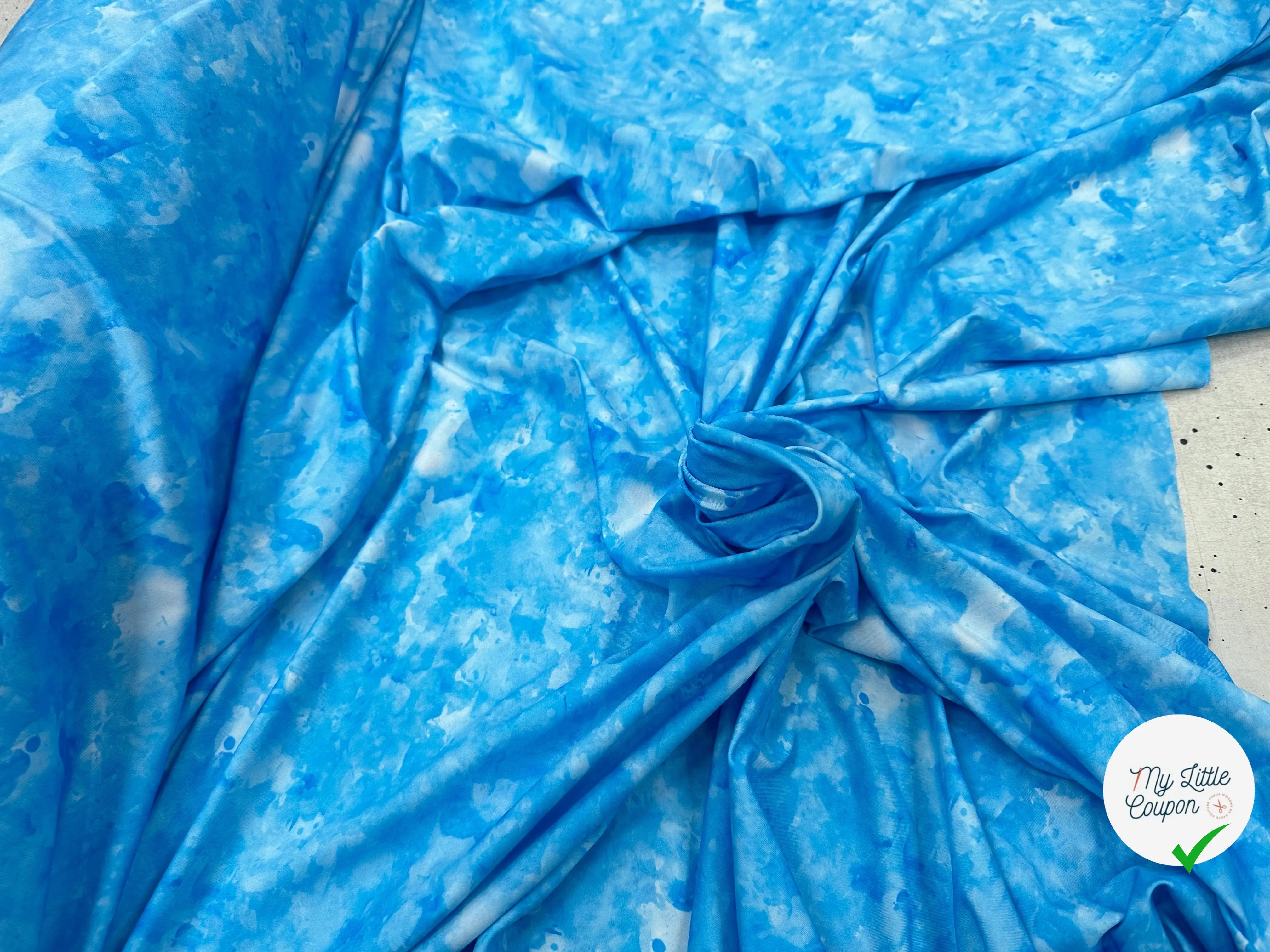 JERSEY NUAGE DE BLEU TOUCHER PEAU DE PECHE - My Little Coupon