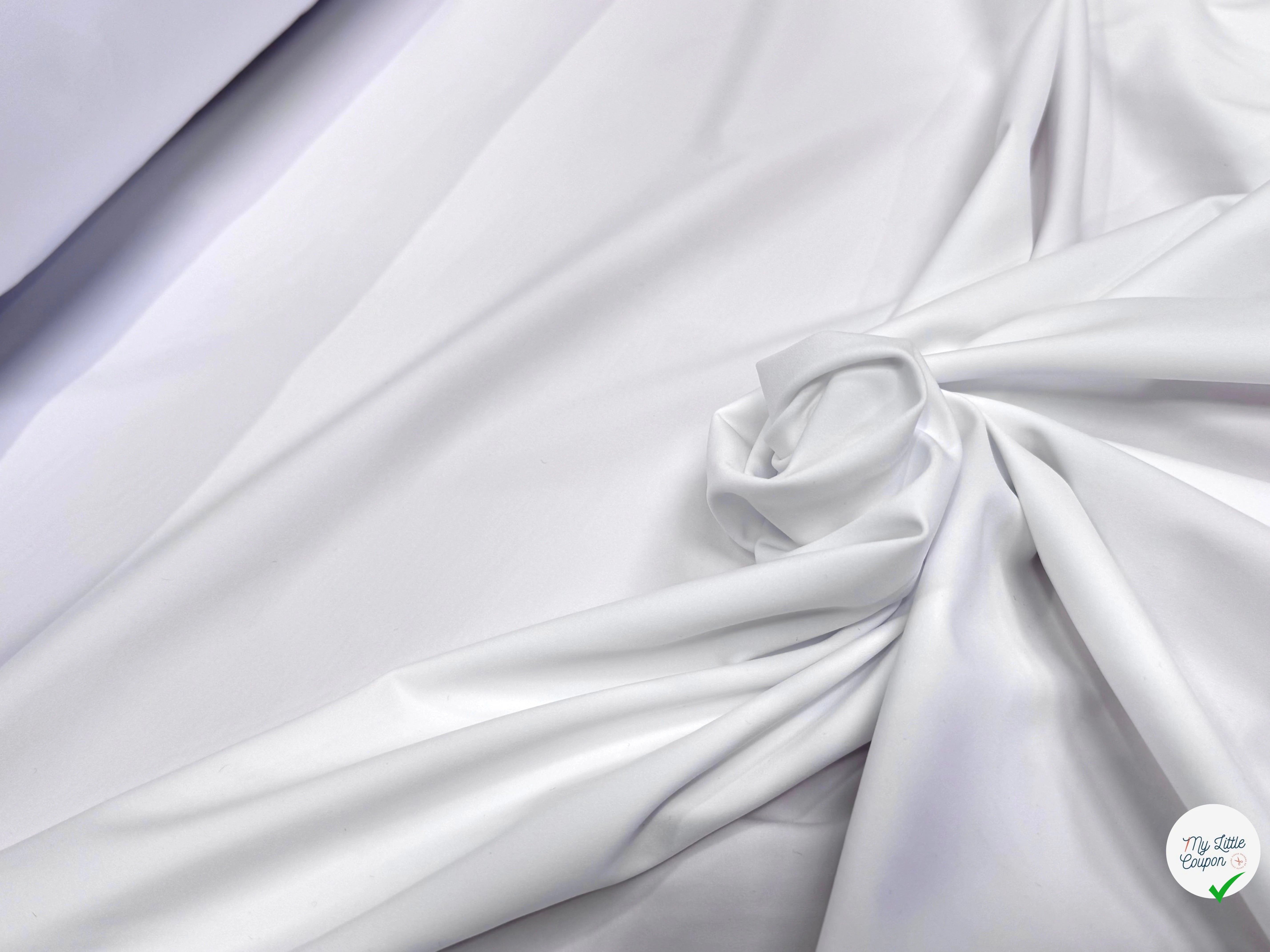 JERSEY POUR BRASSIÈRE YOGA BLANC OPTIQUE LISSE - My Little Coupon