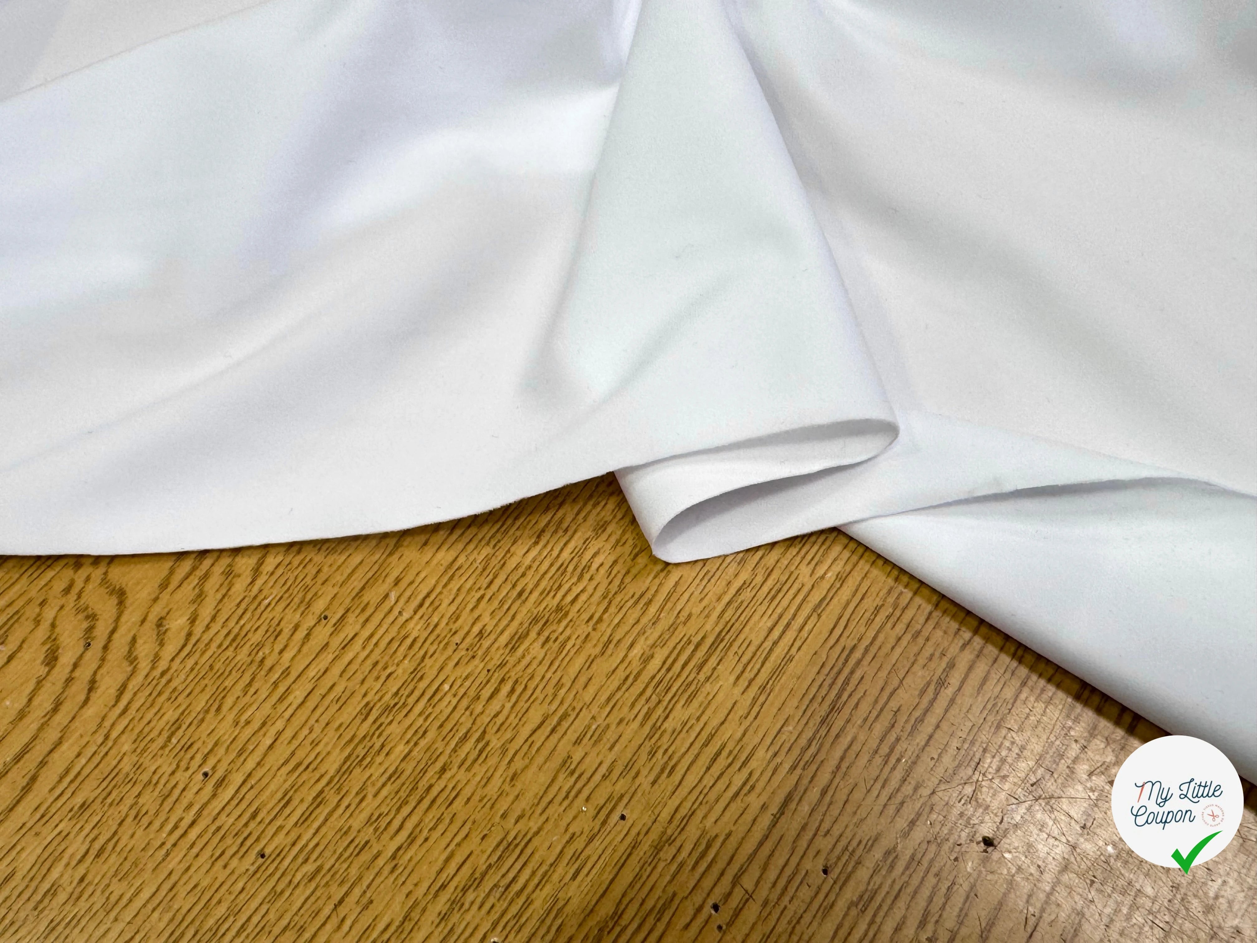 JERSEY POUR BRASSIÈRE YOGA BLANC OPTIQUE LISSE - My Little Coupon