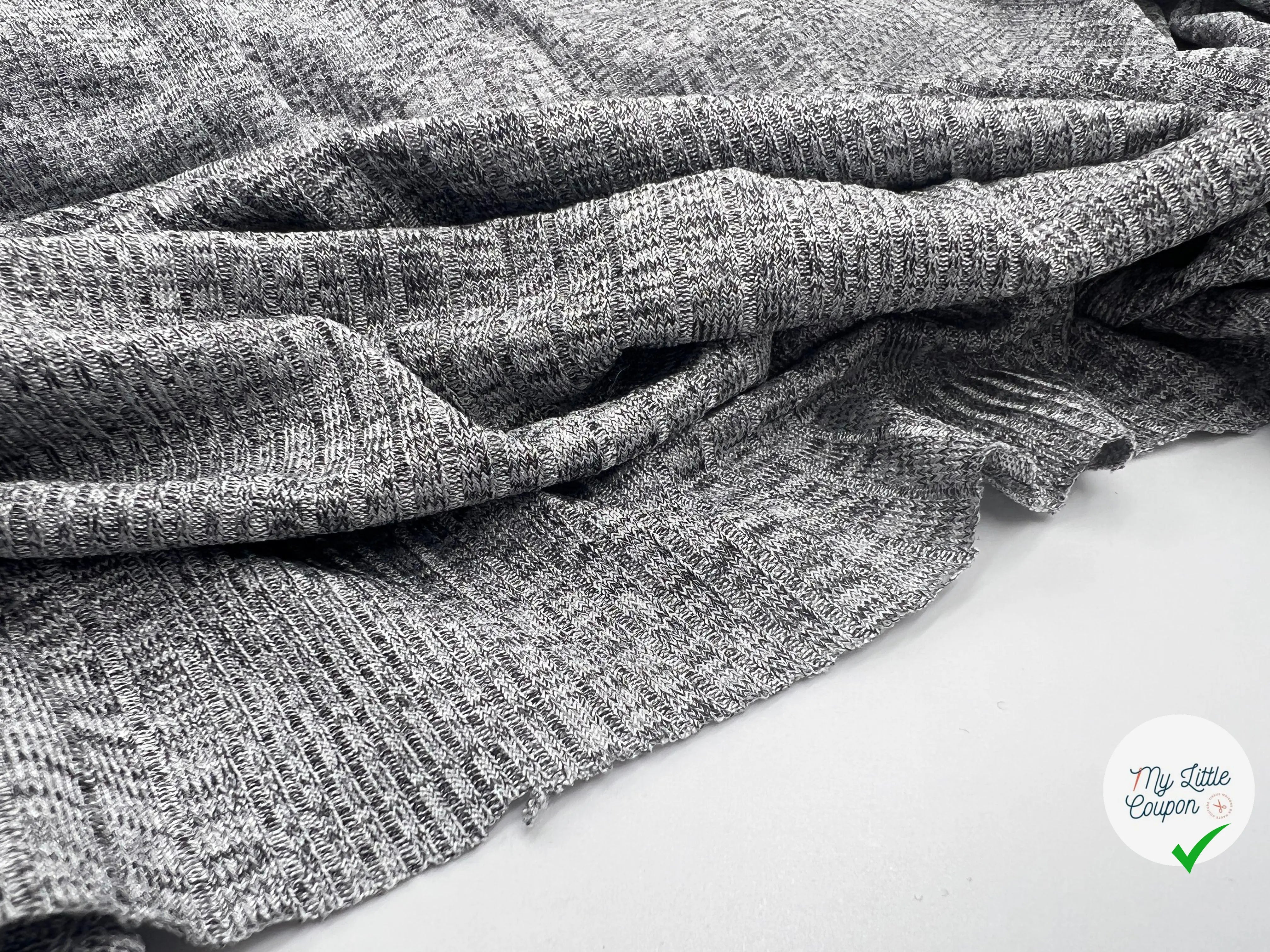 JERSEY SHINY SILVER RAYURES IRRÉGULIÈRES - My Little Coupon - tissu - coudre