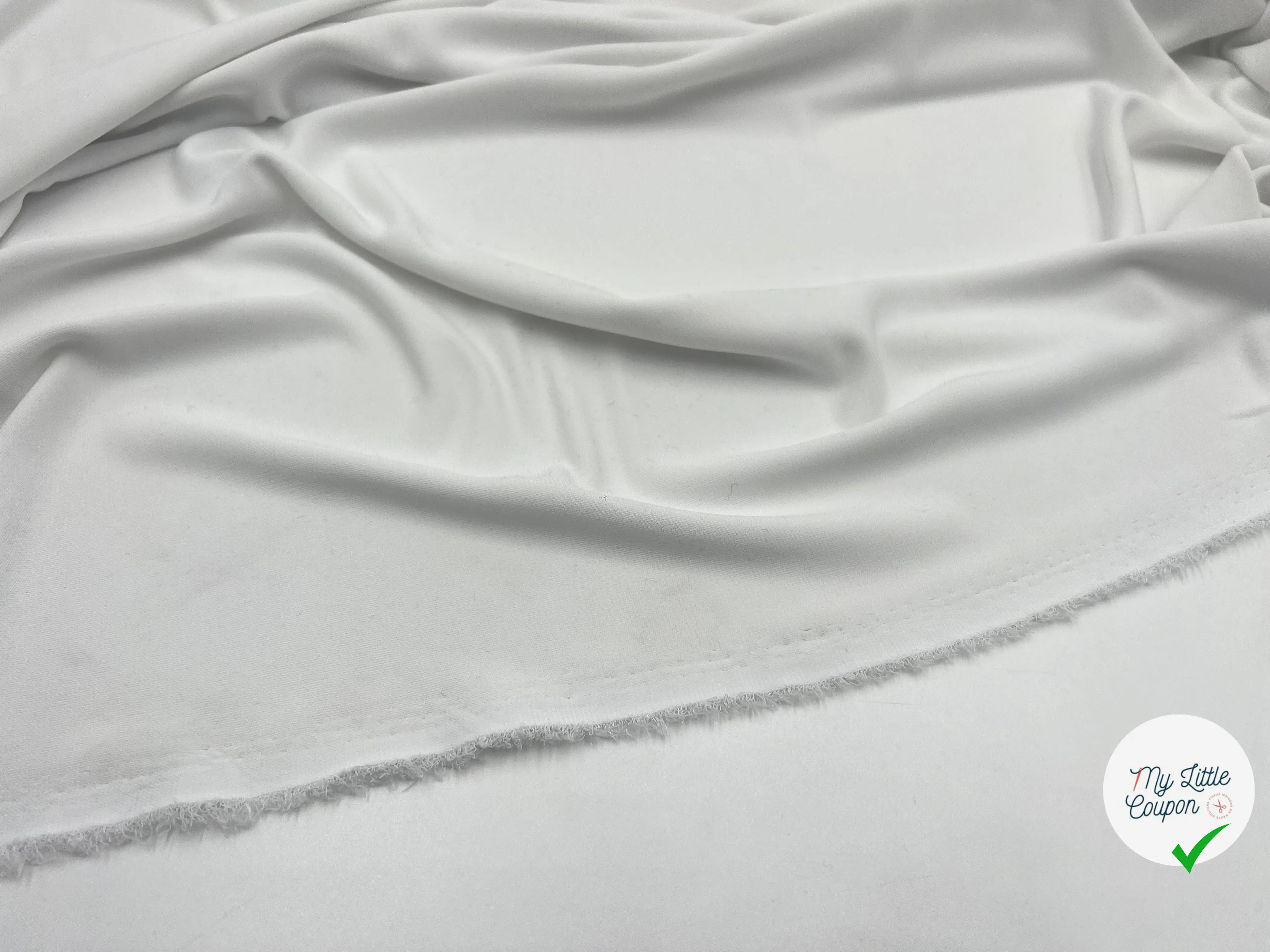 JERSEY TRĂS FLUIDE BLANC OPTIQUE - My Little Coupon - tissu - coudre