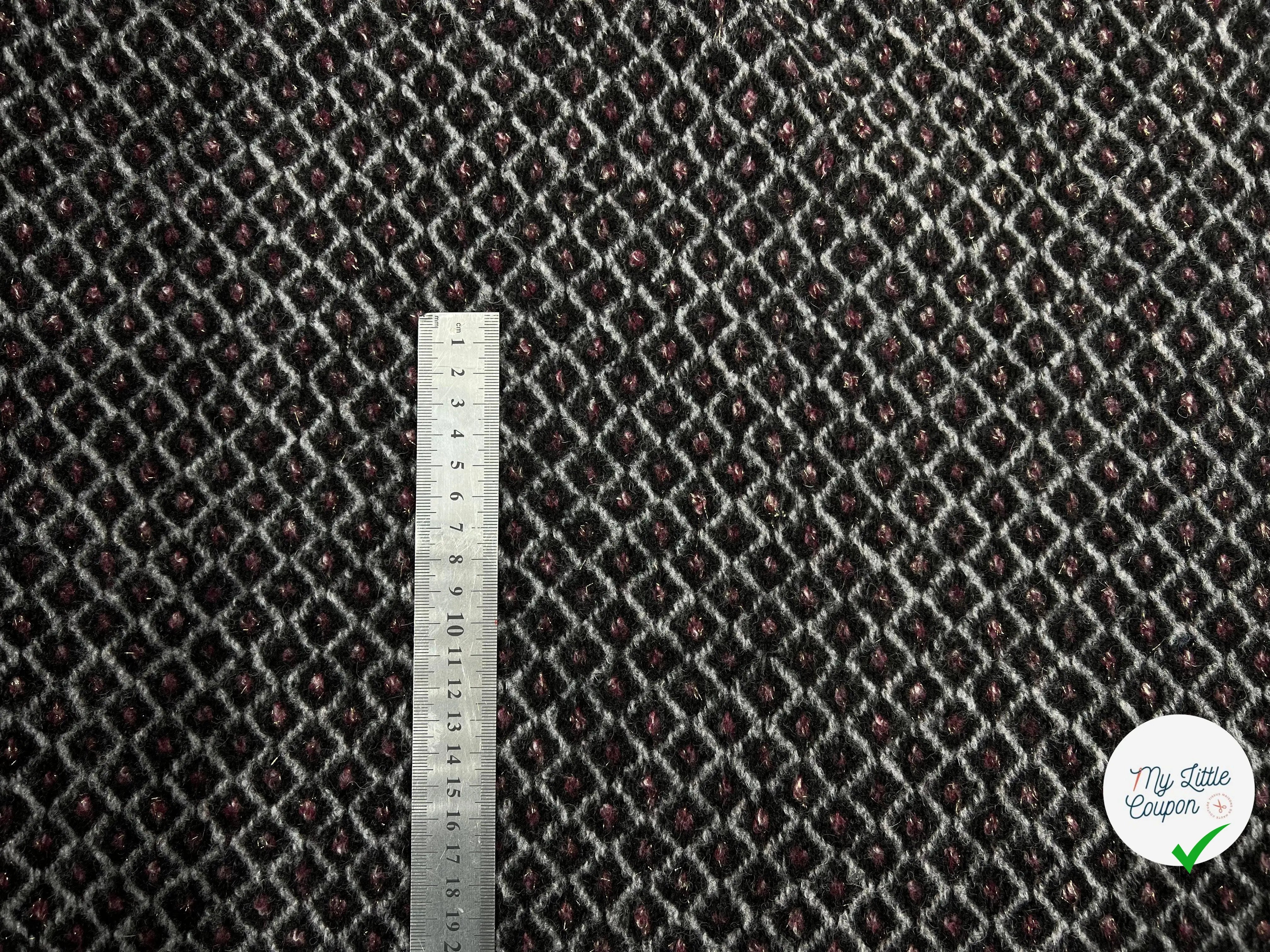 JERSEY TRICOT LOSANGES SCINTILLANTS - My Little Coupon - tissu - coudre