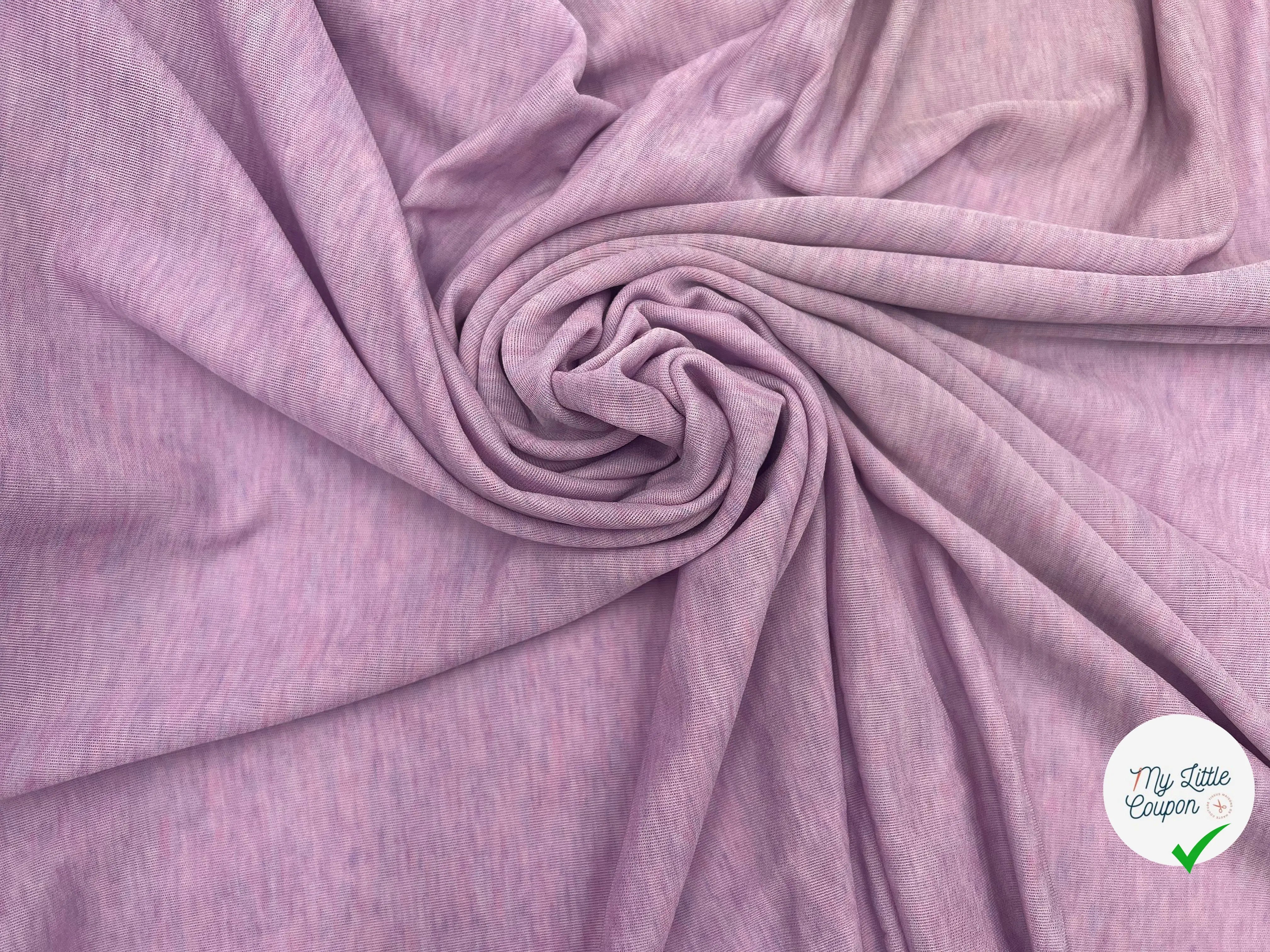 JERSEY TUBULAIRE JASPÉ ROSE VIOLACÉ - coupon de tissu de 3 mètres - My Little Coupon - tissu - coudre