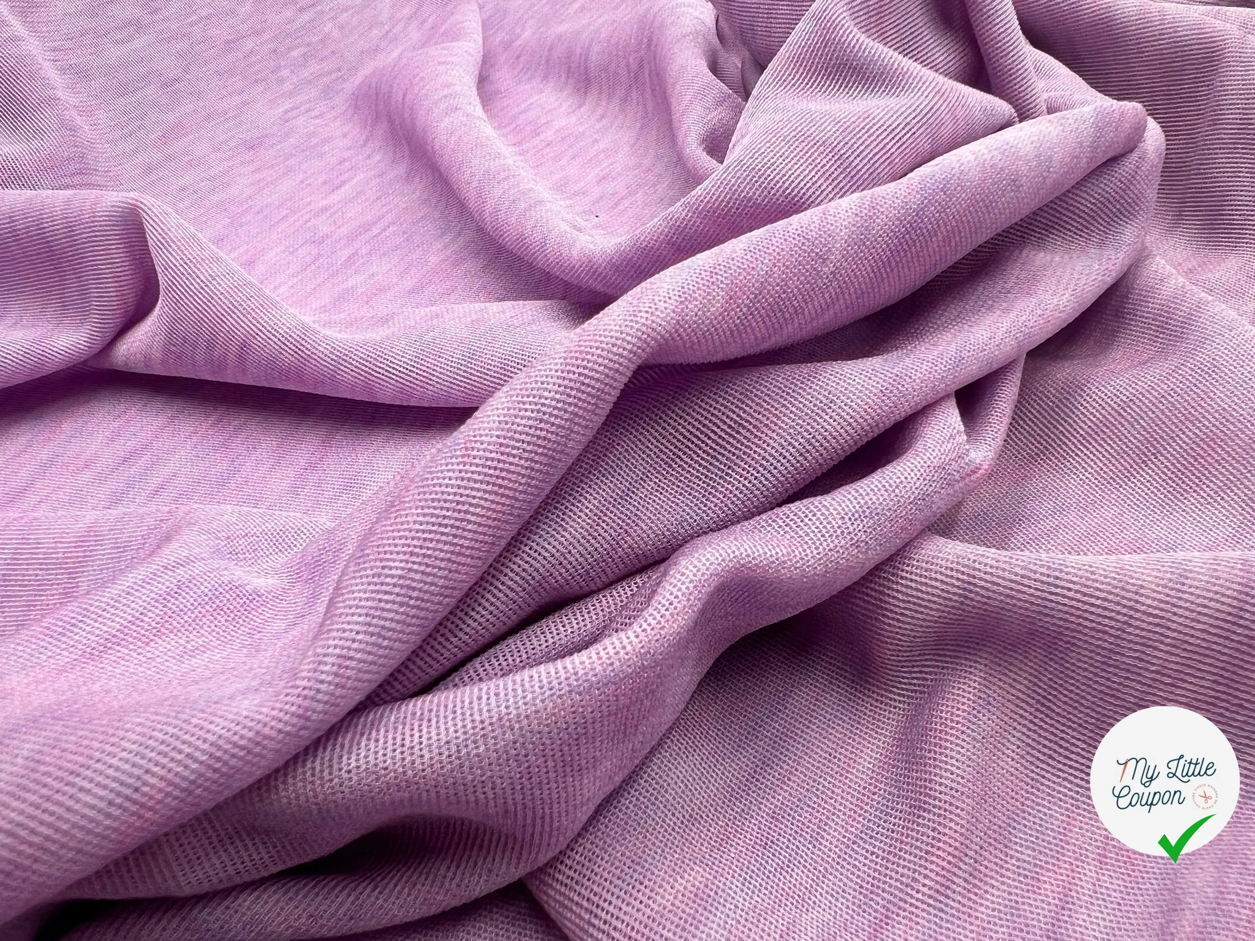 JERSEY TUBULAIRE JASPÉ ROSE VIOLACÉ - coupon de tissu de 3 mètres - My Little Coupon - tissu - coudre