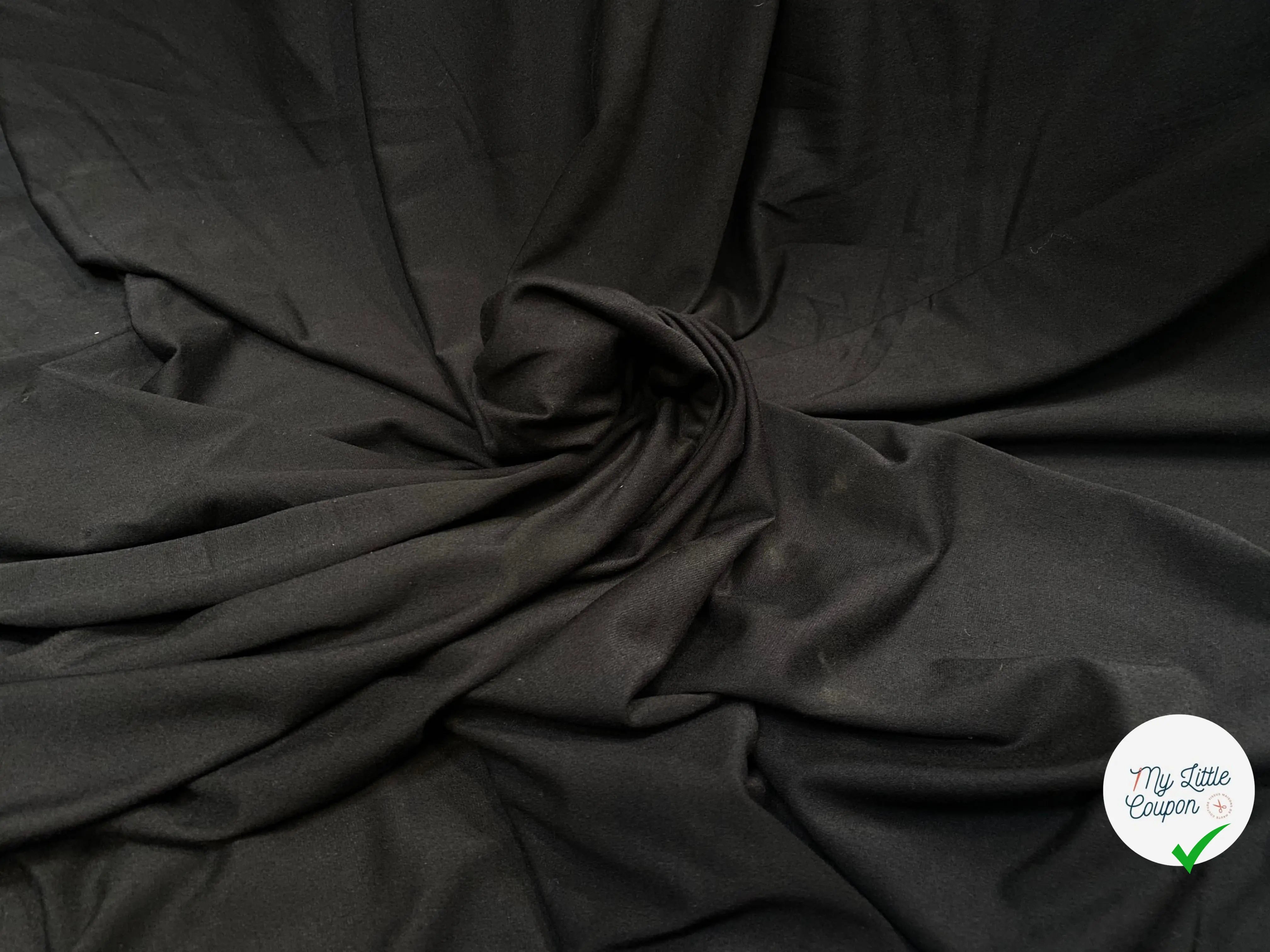JERSEY ULTRA DOUX VISCOSE STRETCH NOIR - My Little Coupon