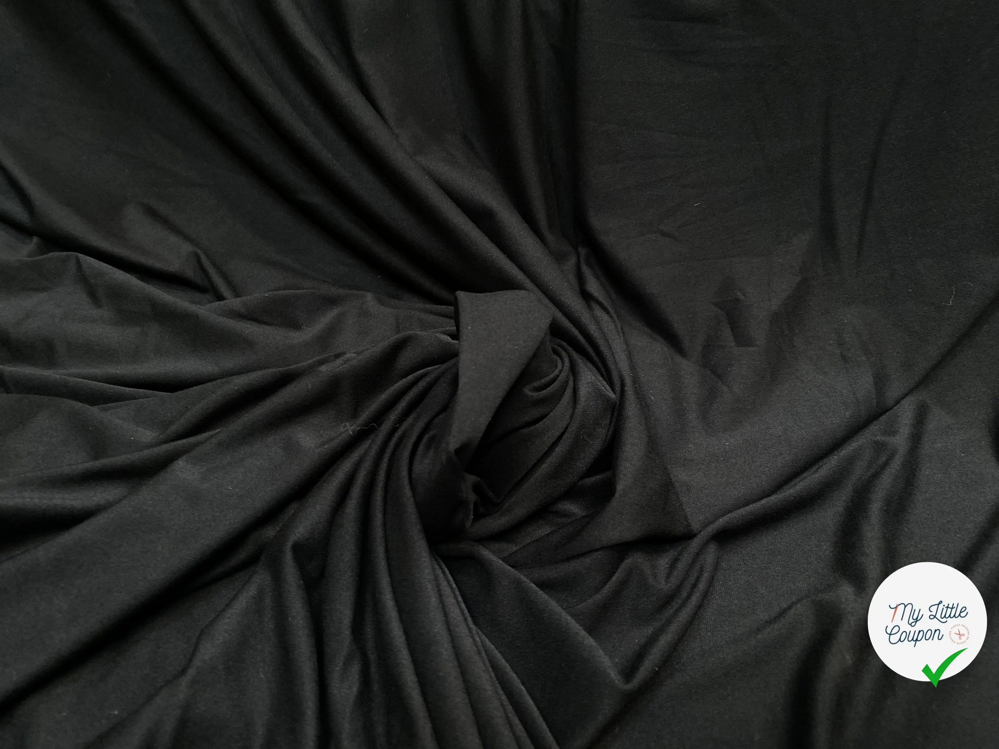 JERSEY ULTRA DOUX VISCOSE STRETCH NOIR - My Little Coupon