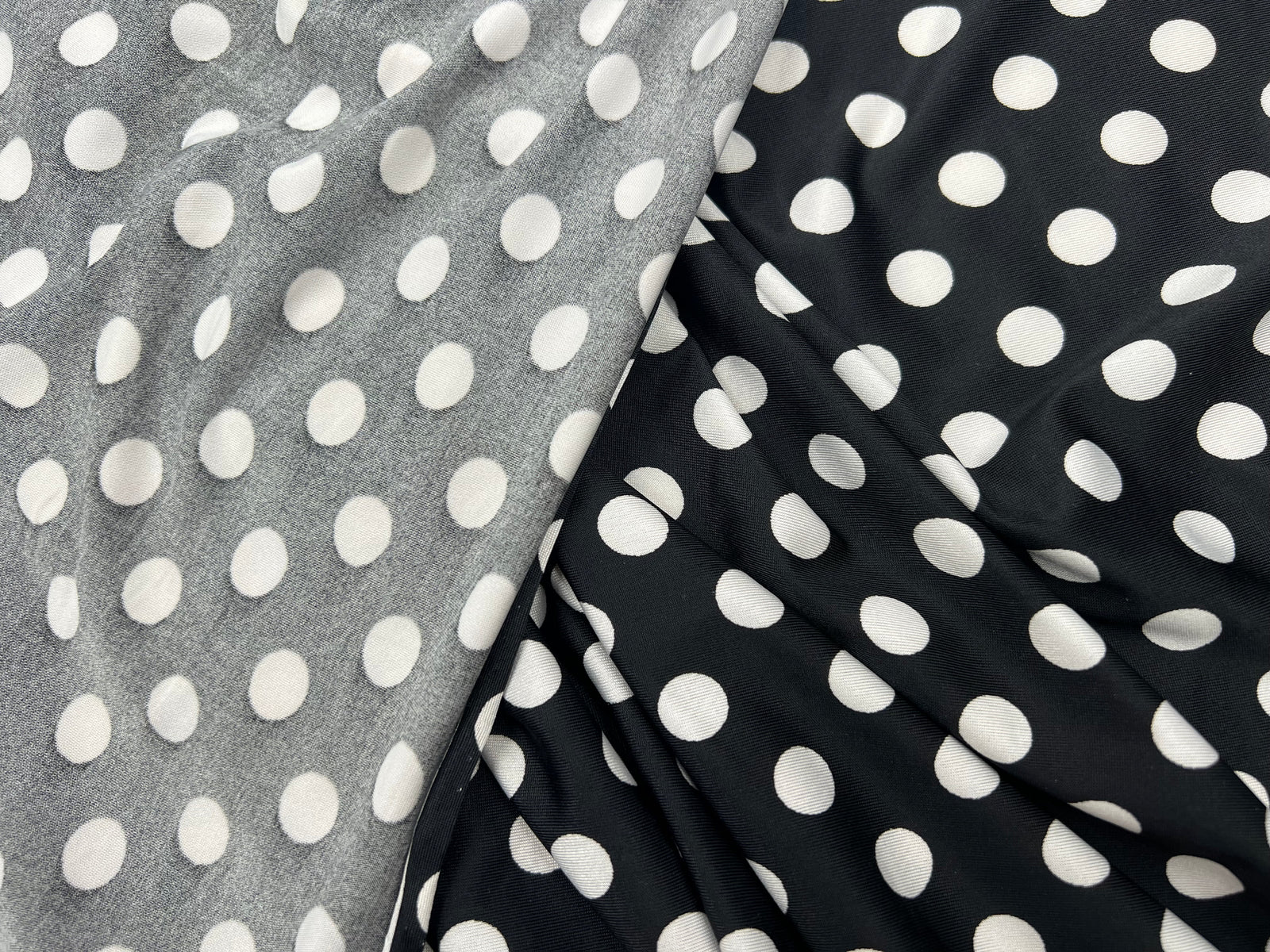 JERSEY VENEZIA NOIR POIS BLANC 1CM MLC INTERN