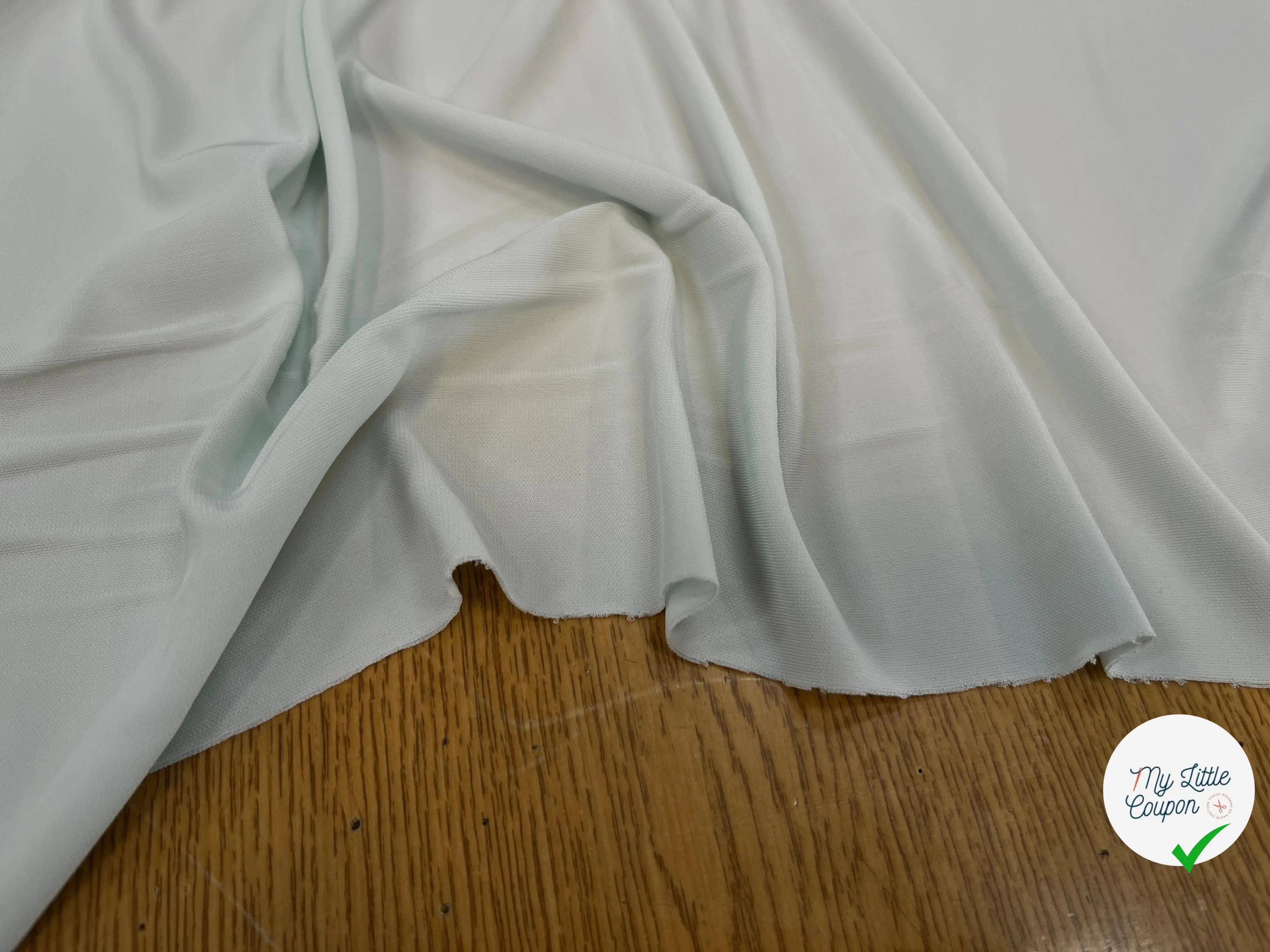 JERSEY VISCOSE BLEU VERT CLAIR STRETCH - My Little Coupon