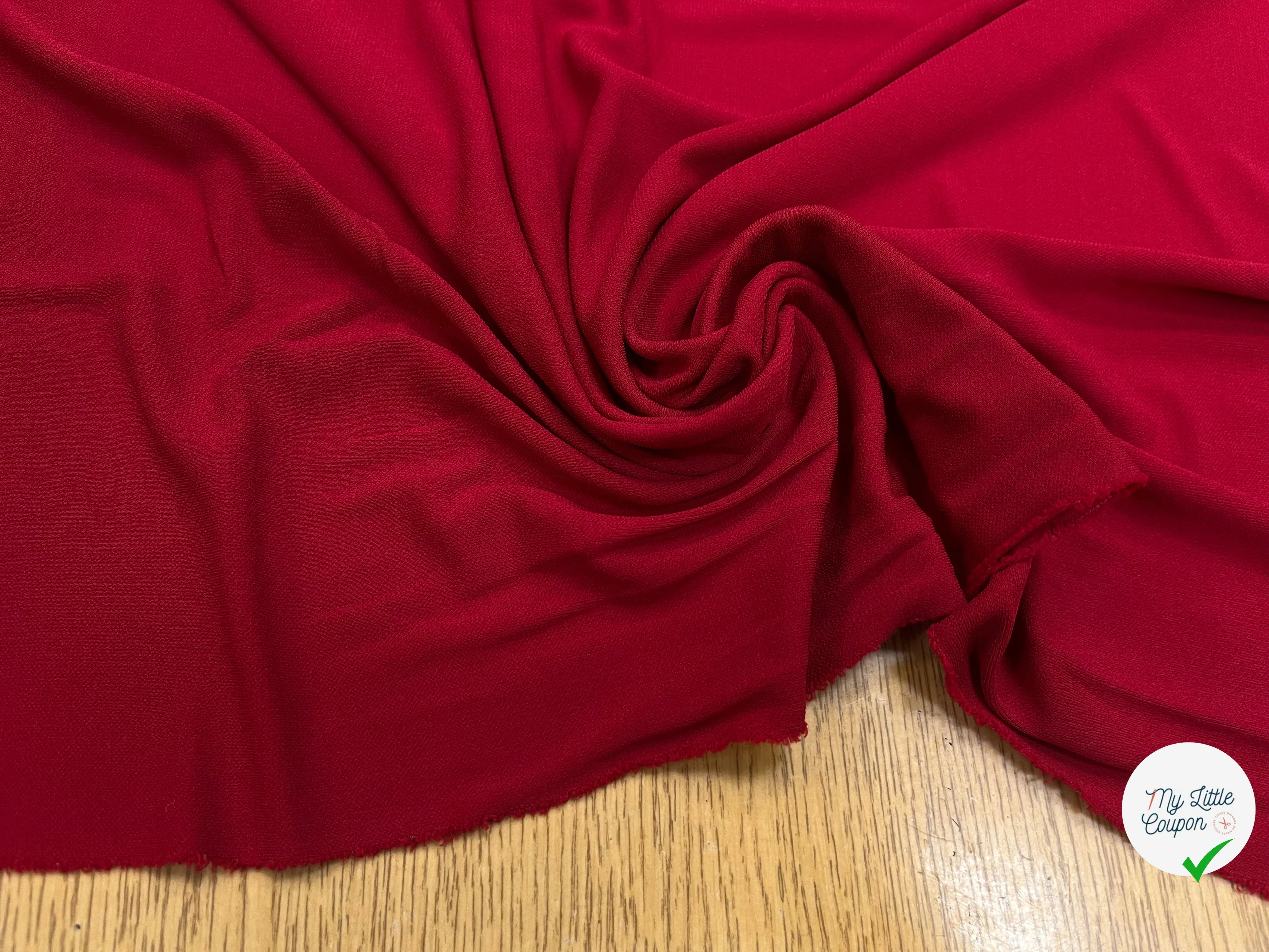 JERSEY VISCOSE COULEUR RUBY 135CM 7% EA - My Little Coupon