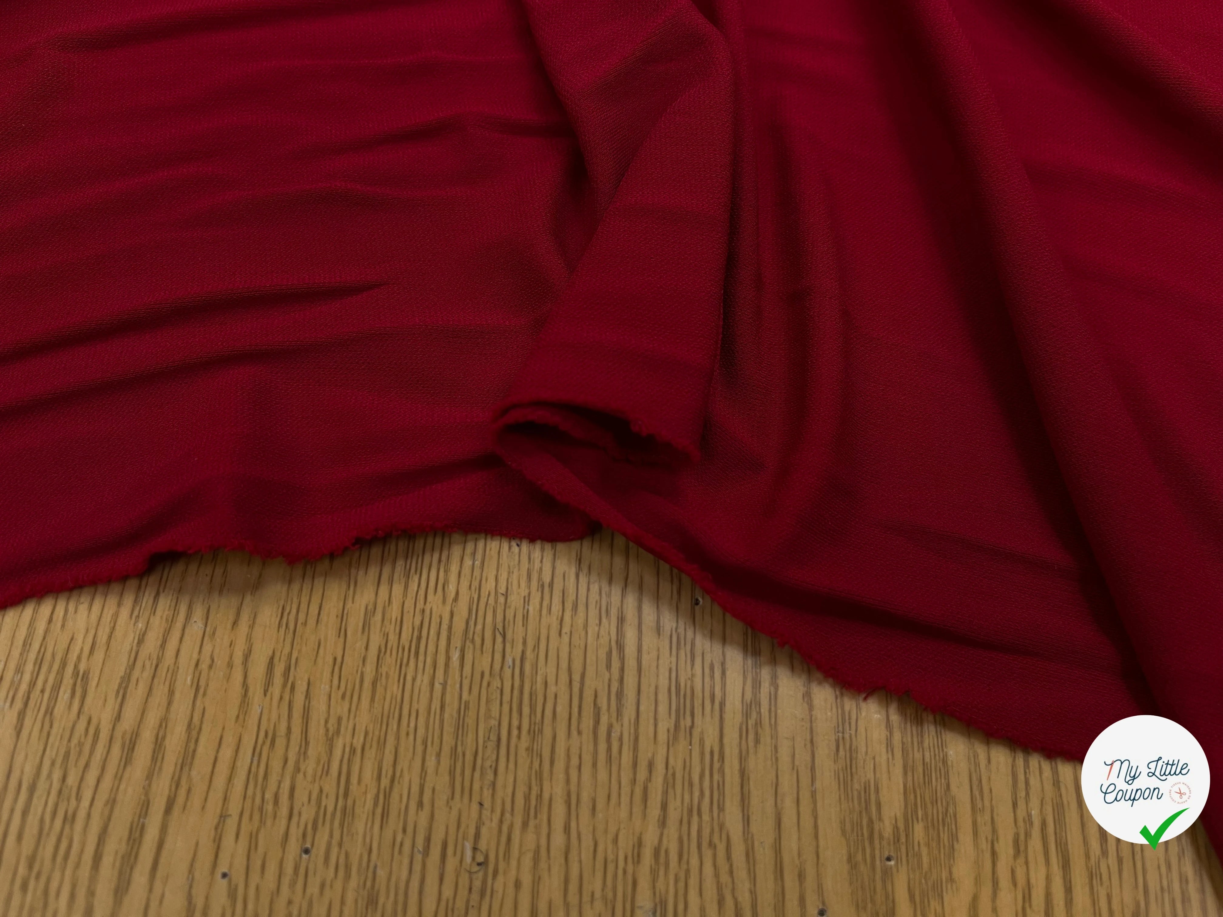 JERSEY VISCOSE COULEUR RUBY 135CM 7% EA - My Little Coupon