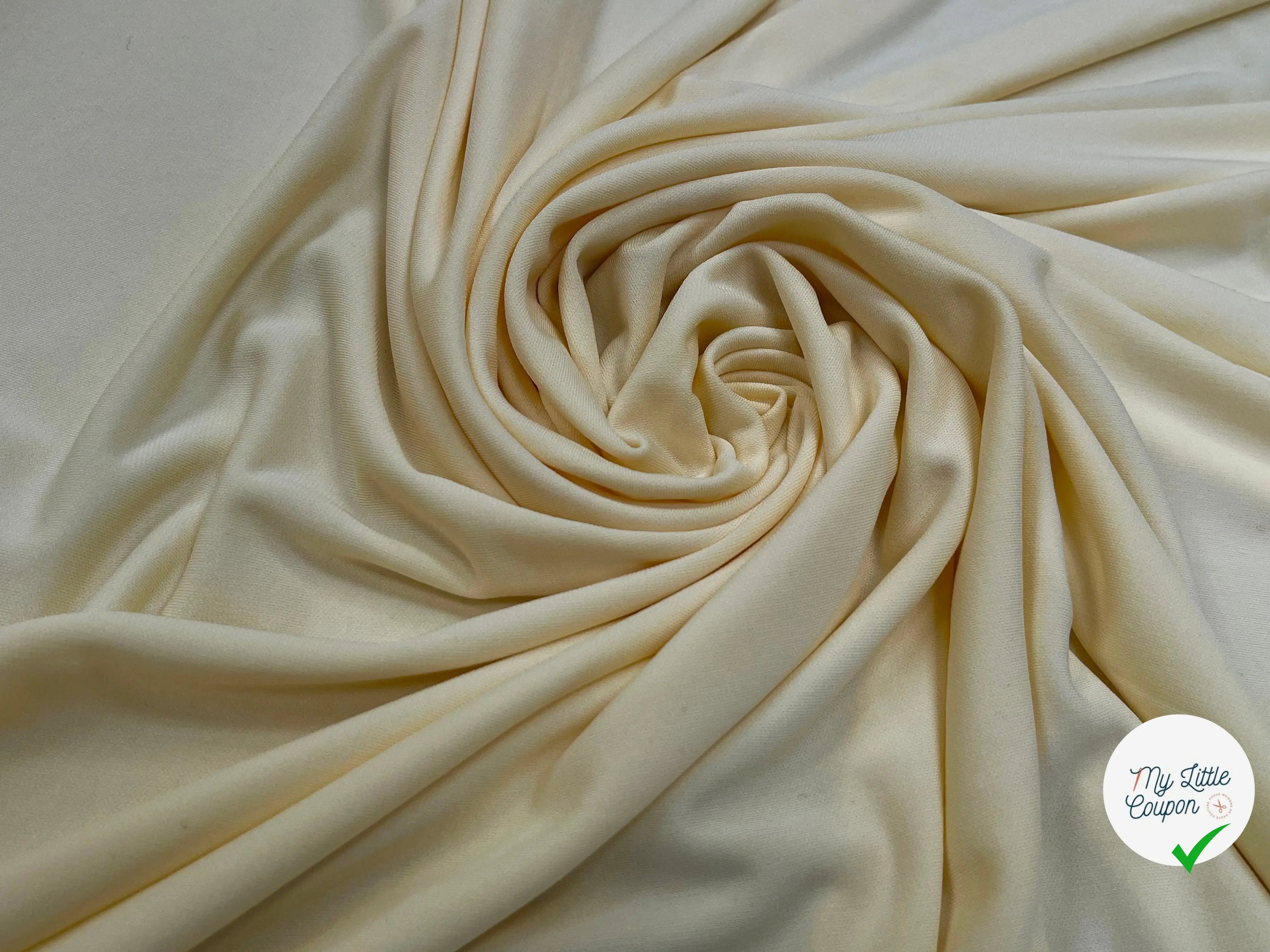 JERSEY VISCOSE CREPÉ 8%EA JAUNE BÉBÉ - My Little Coupon
