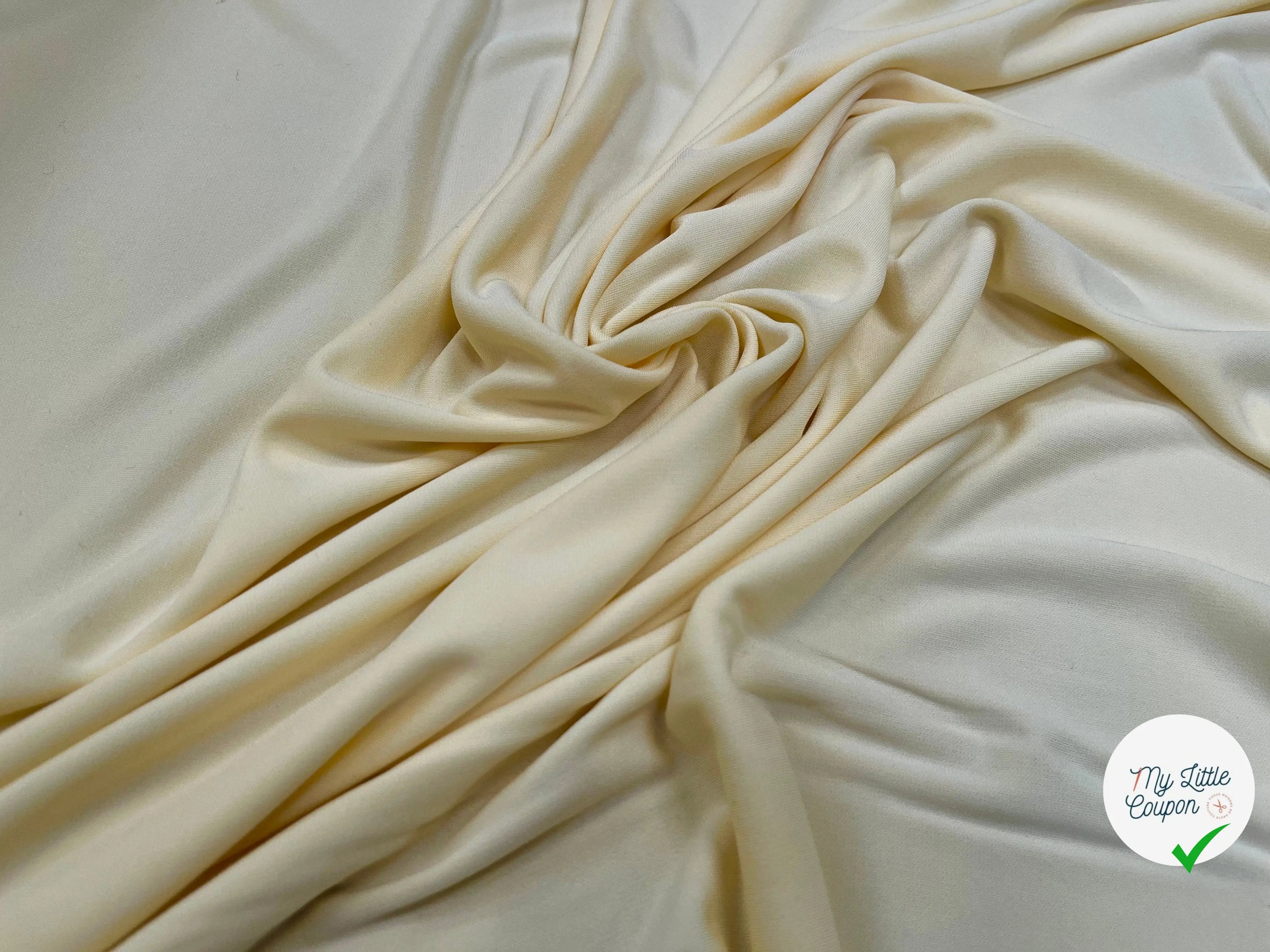 JERSEY VISCOSE CREPÉ 8%EA JAUNE BÉBÉ - My Little Coupon