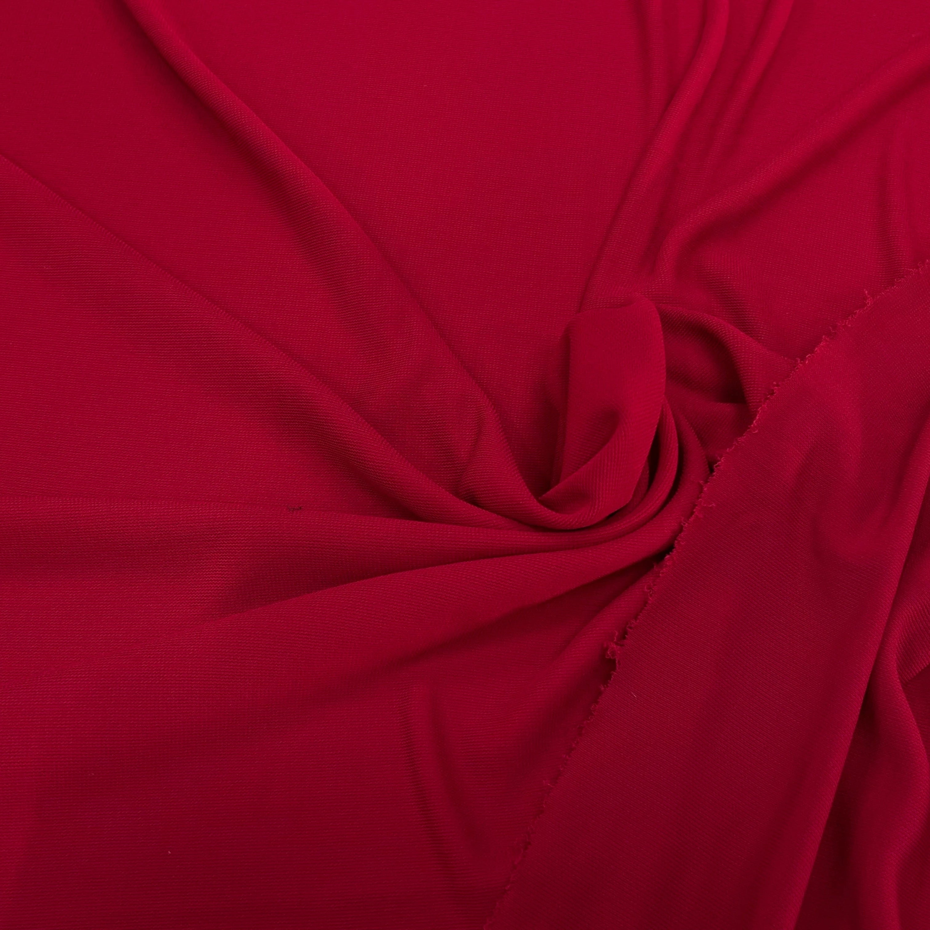 JERSEY VISCOSE CRÊPÉ ULTRA STRECH FROID ROUGE 93% VISCOSE - My Little Coupon