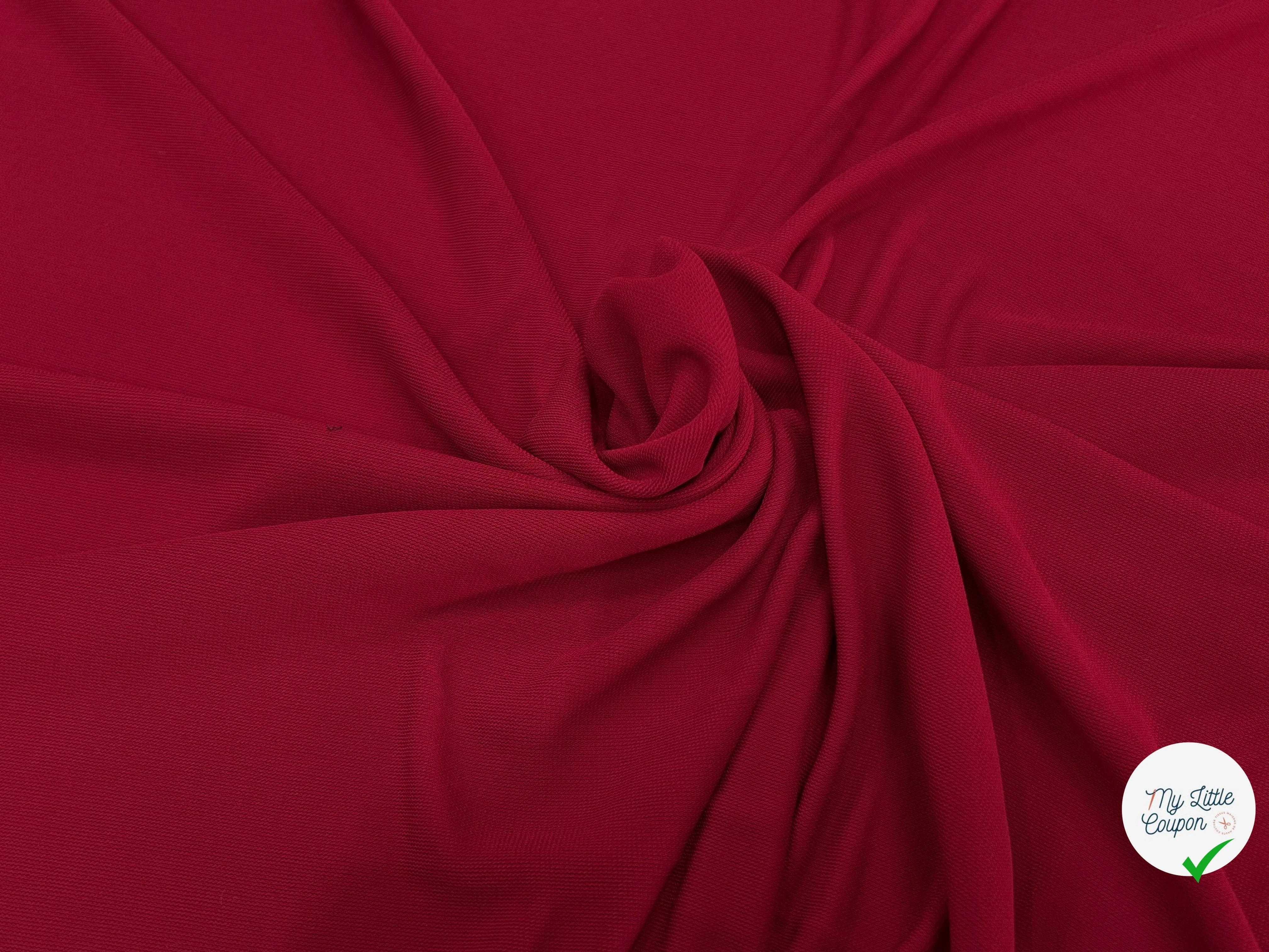 JERSEY VISCOSE CRÊPÉ ULTRA STRECH FROID ROUGE 93% VISCOSE - My Little Coupon