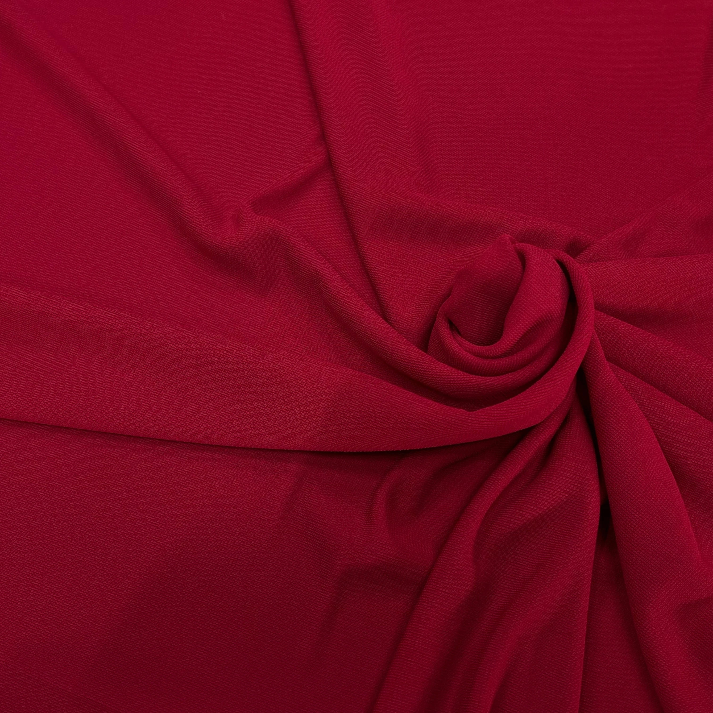 JERSEY VISCOSE CRÊPÉ ULTRA STRECH FROID ROUGE 93% VISCOSE - My Little Coupon