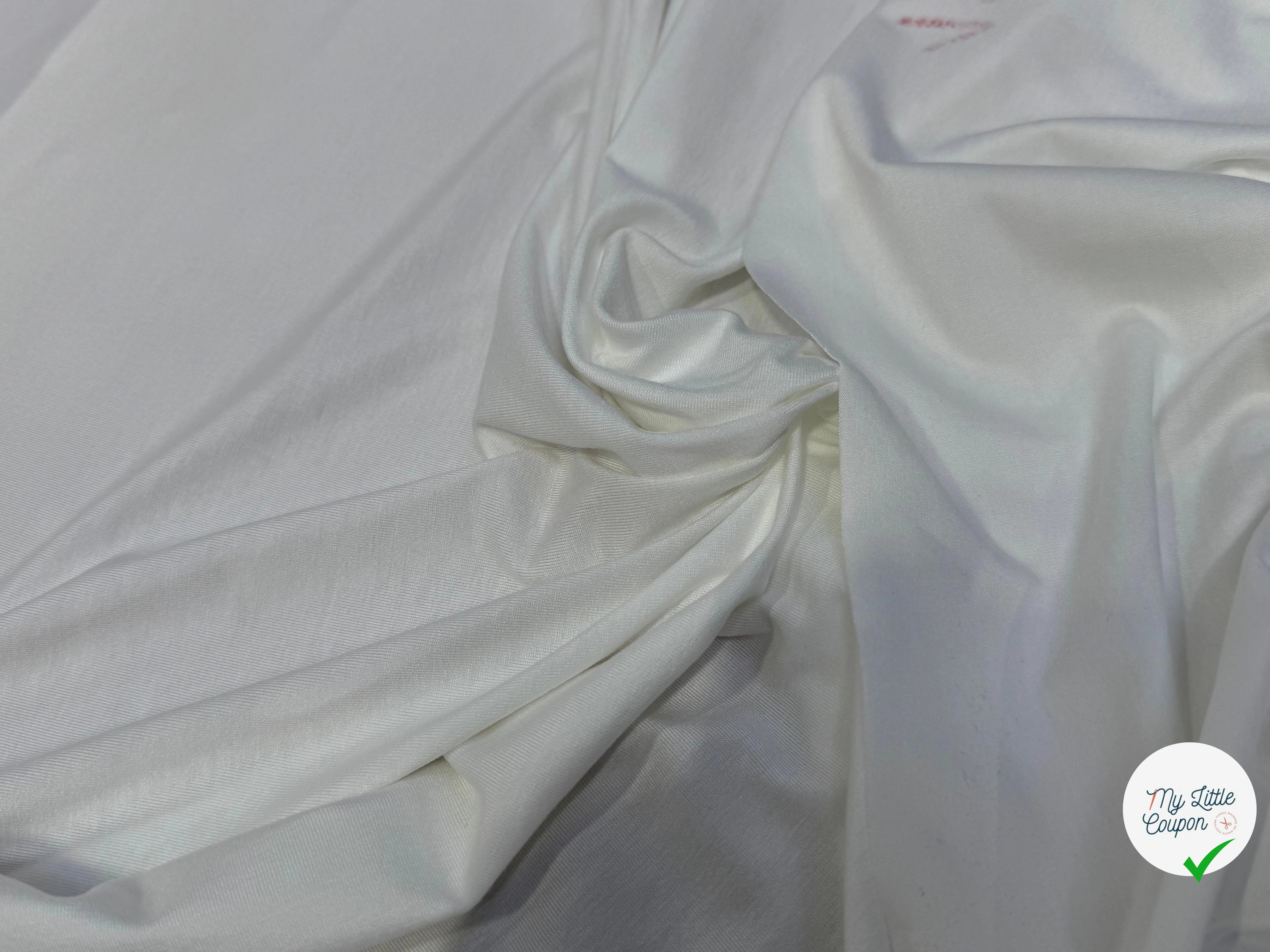 JERSEY VISCOSE EA BLANC ULTRA BEAU MADE IN FRANCE - My Little Coupon