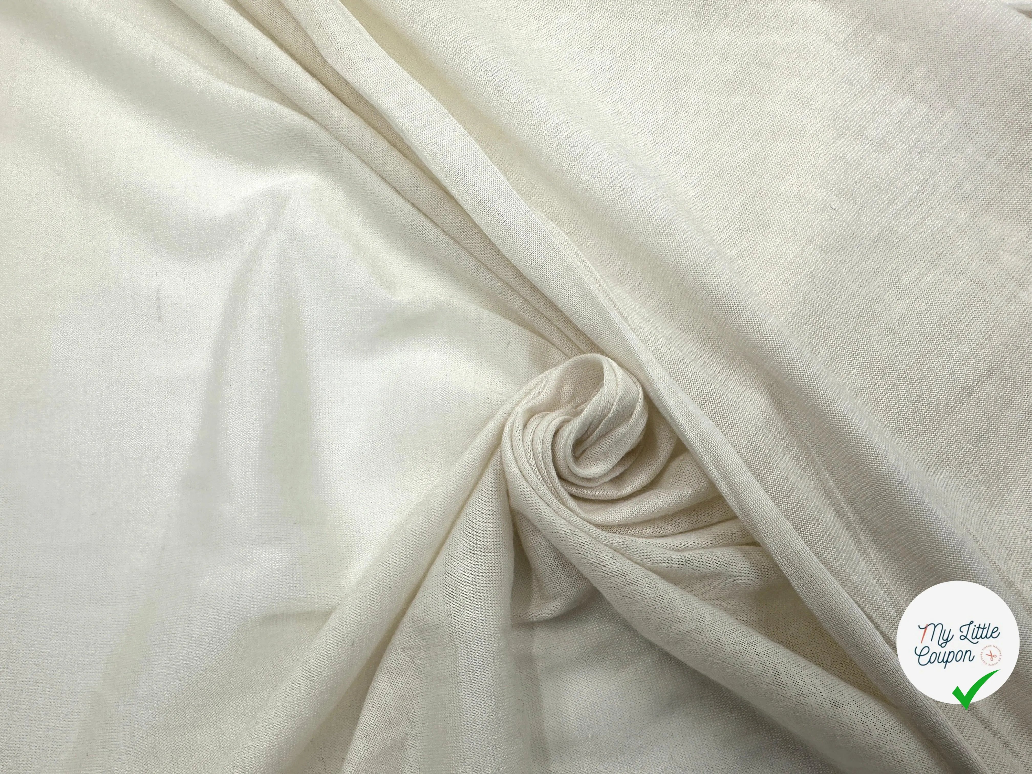 JERSEY VISCOSE ÉCRU - My Little Coupon - tissu - coudre