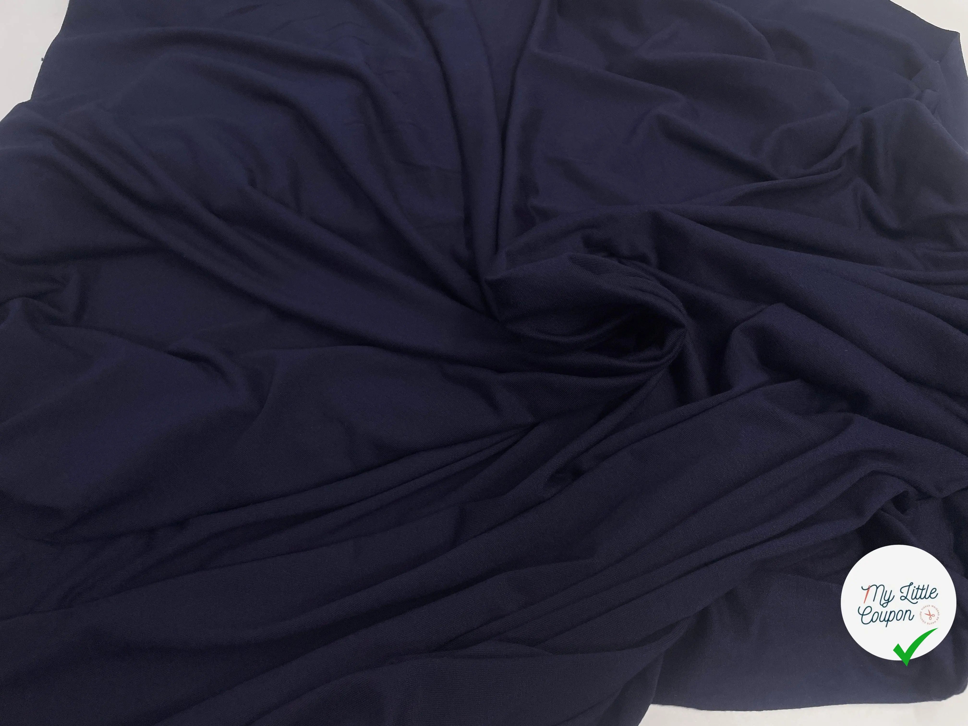 JERSEY VISCOSE ELASTHANNE MARINE - My Little Coupon - tissu - coudre